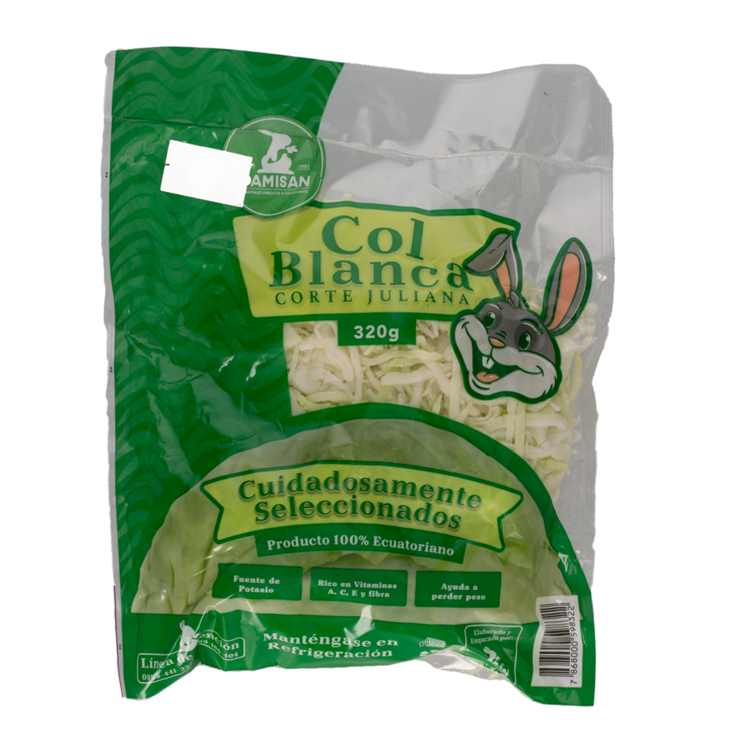 Col Fresca Rallada DAMISAN 320 G