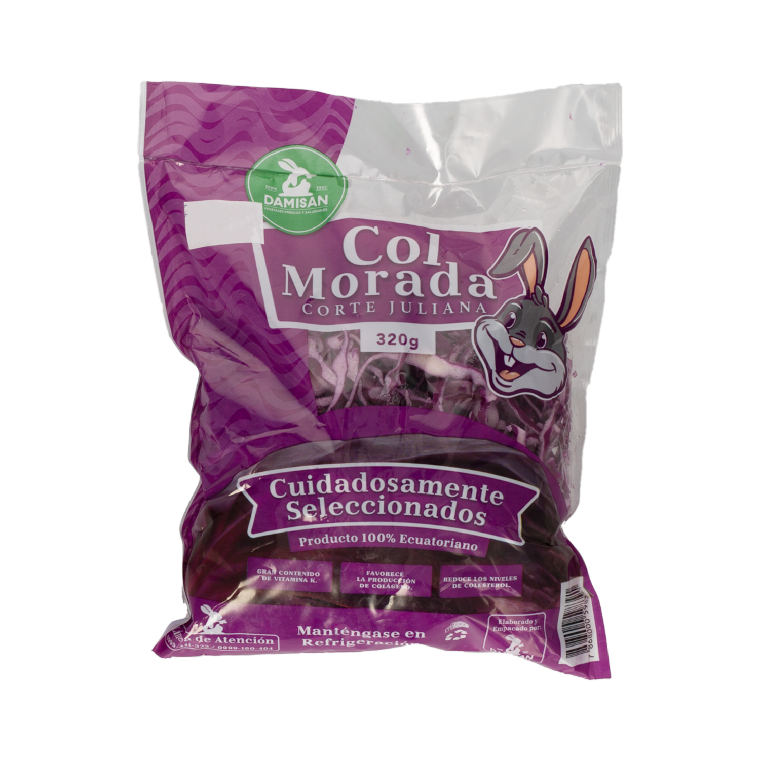 Col Fresca Morada Rallada DAMISAN 320 G