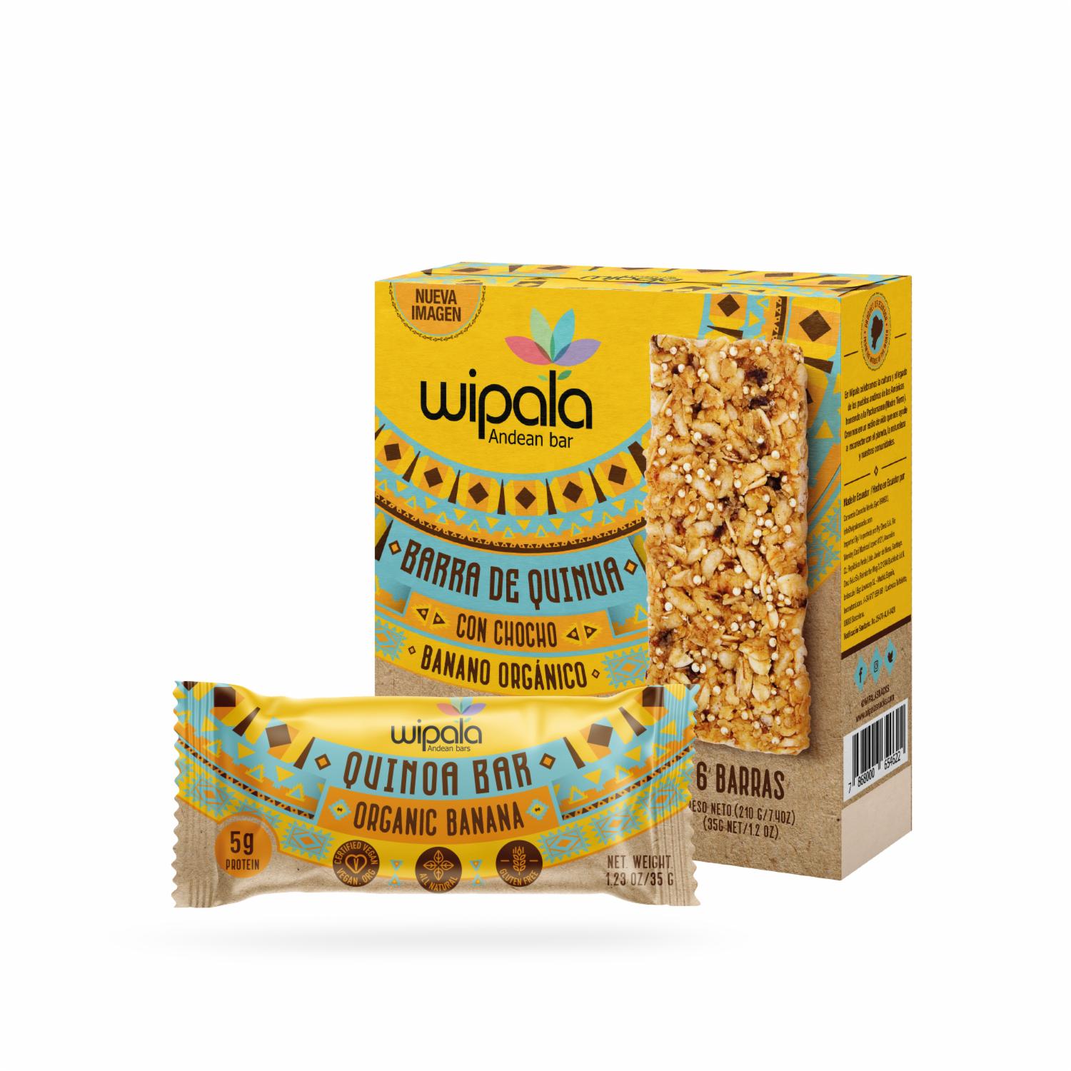 Barra De Cereal Quinua Banano Y Coco WIPALA X6 X 210 G