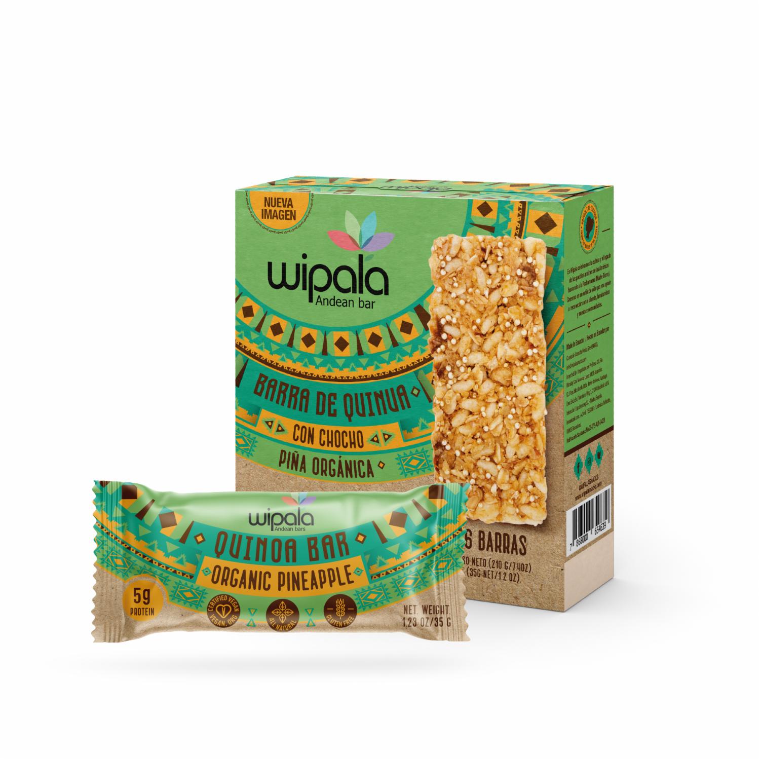 Barra De Cereal Quinua Piña Coco Y Chocho WIPALA X6 X 210 G