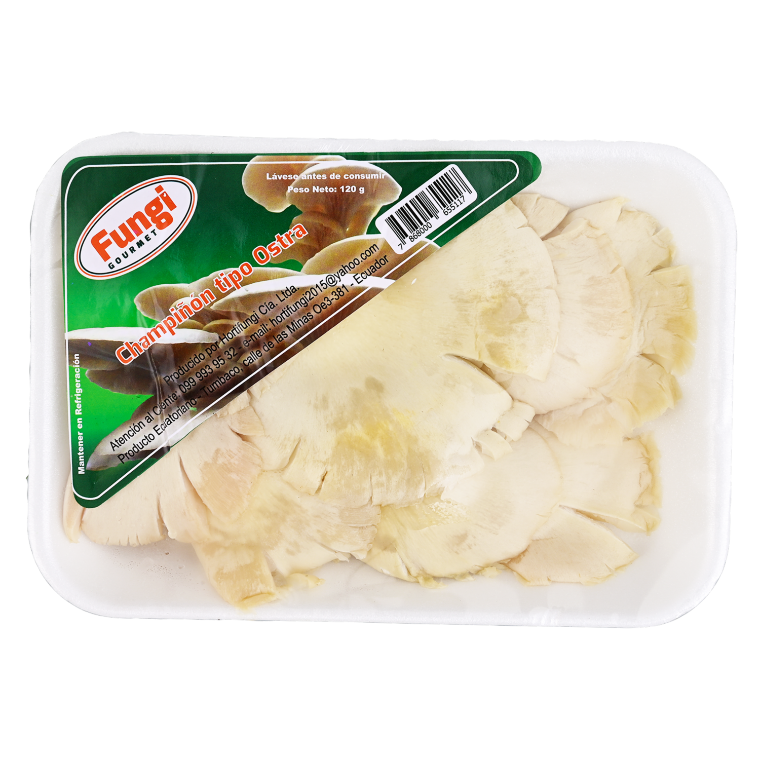 Champiñón Tipo Ostra Entero FUNGI GOURMET 120 G