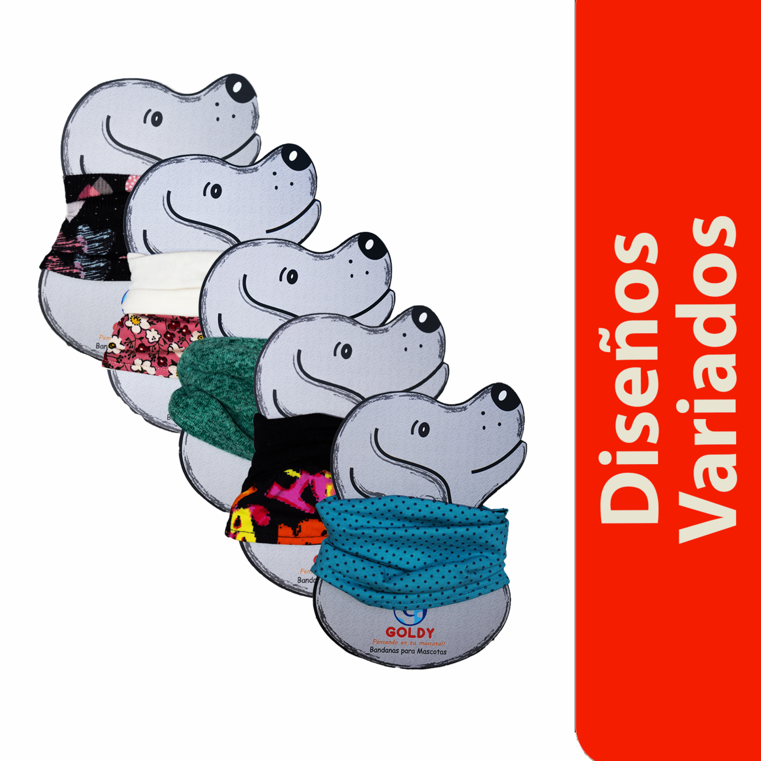Ropa Para Mascota Bandana Surtida GOLDY Talla Extra Grande