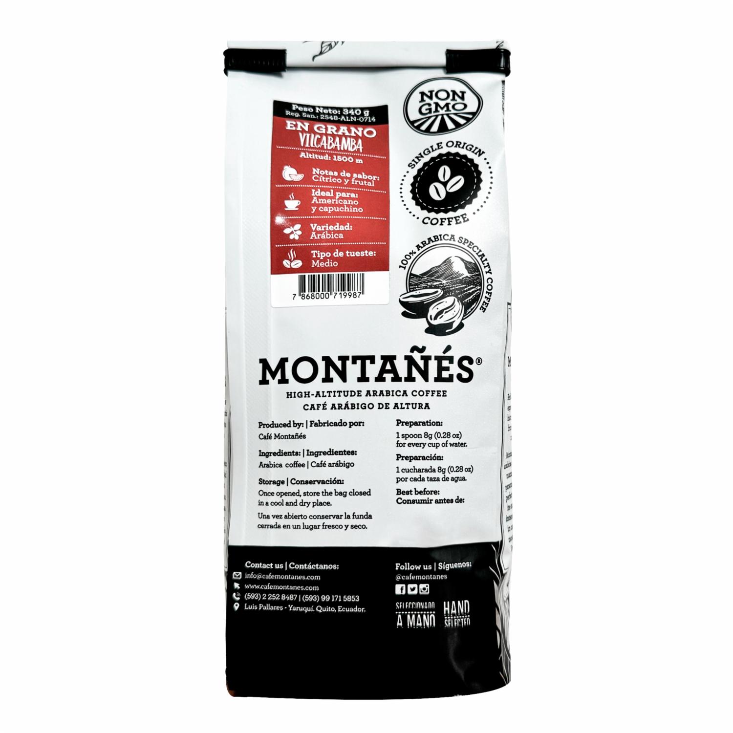 Café En Grano Vilcabamba Tostado MONTAÑÉS 340 G