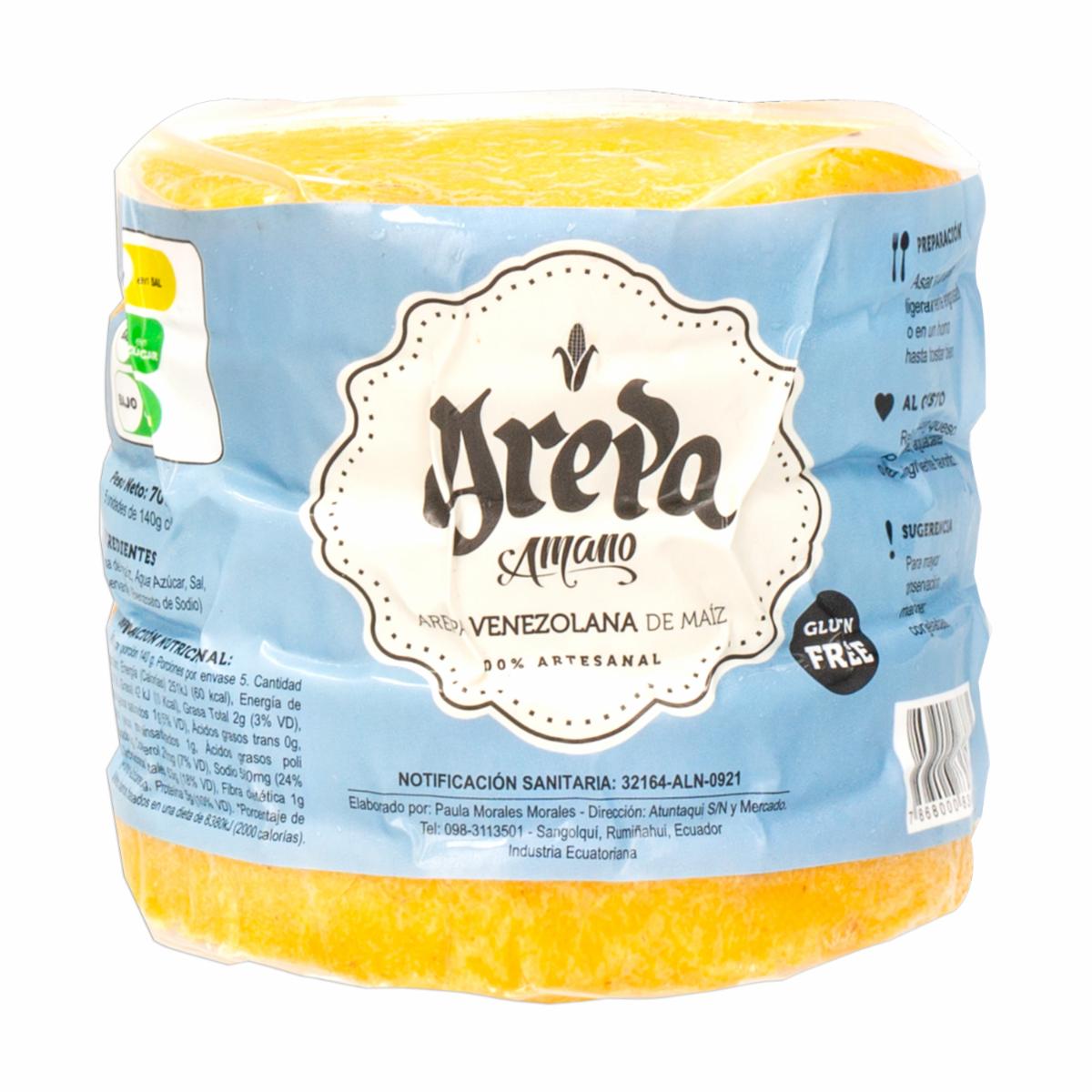 Arepa Venelozana De Maíz Amarillo AMANO 700 G