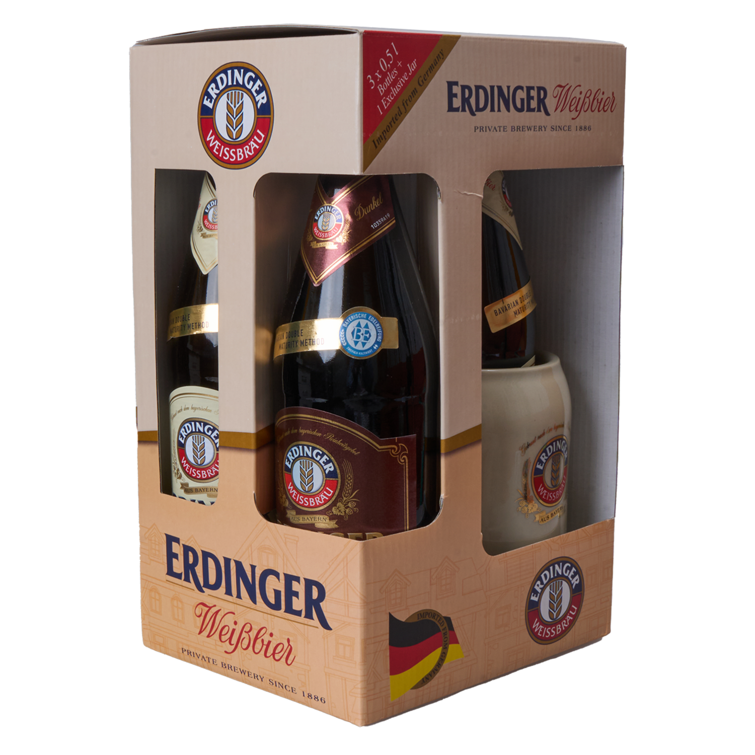 3Pack Cerveza Erdinger Mas Jarro ERDINGER 3 X 500 ml