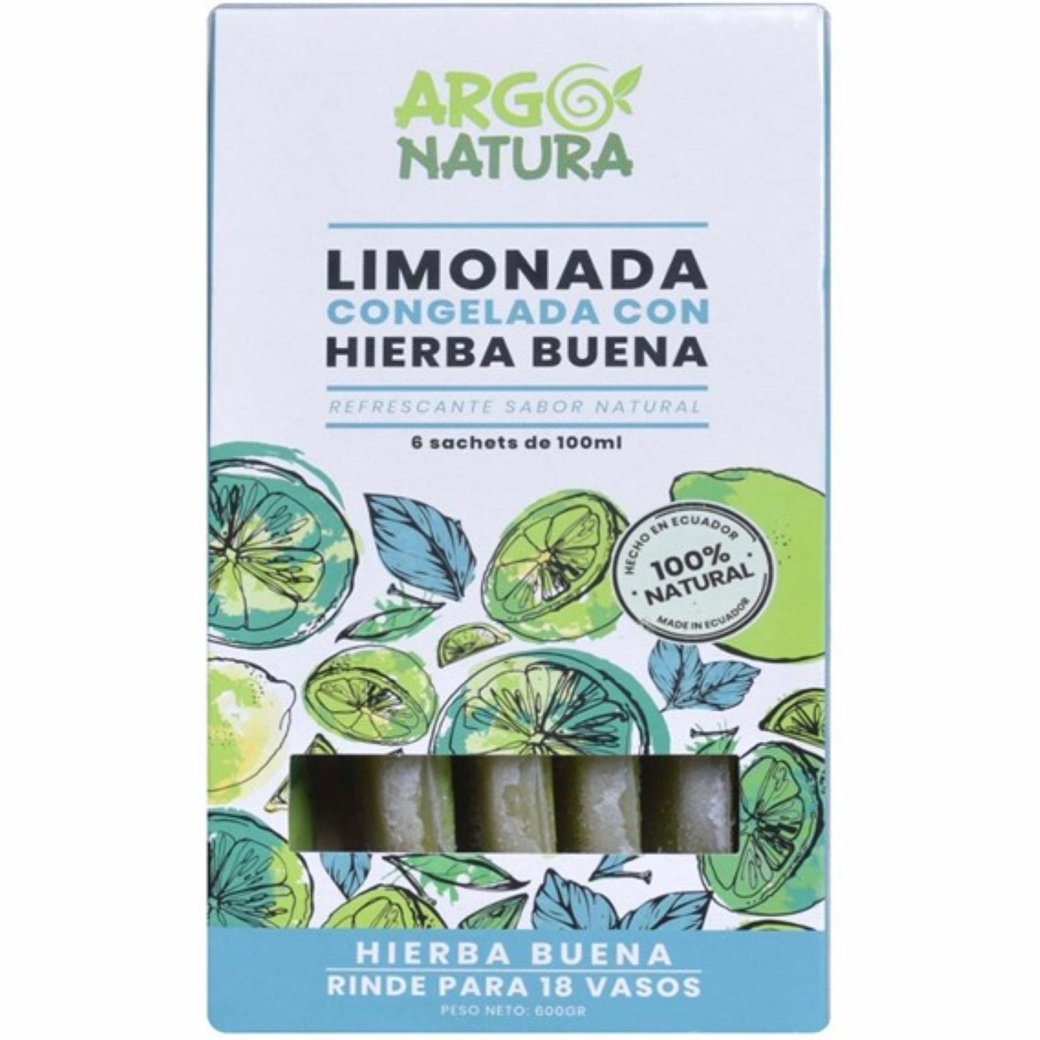 Limonada Congelada Con Hierbabuena ARGO NATURA Pack X6 X 100 Ml
