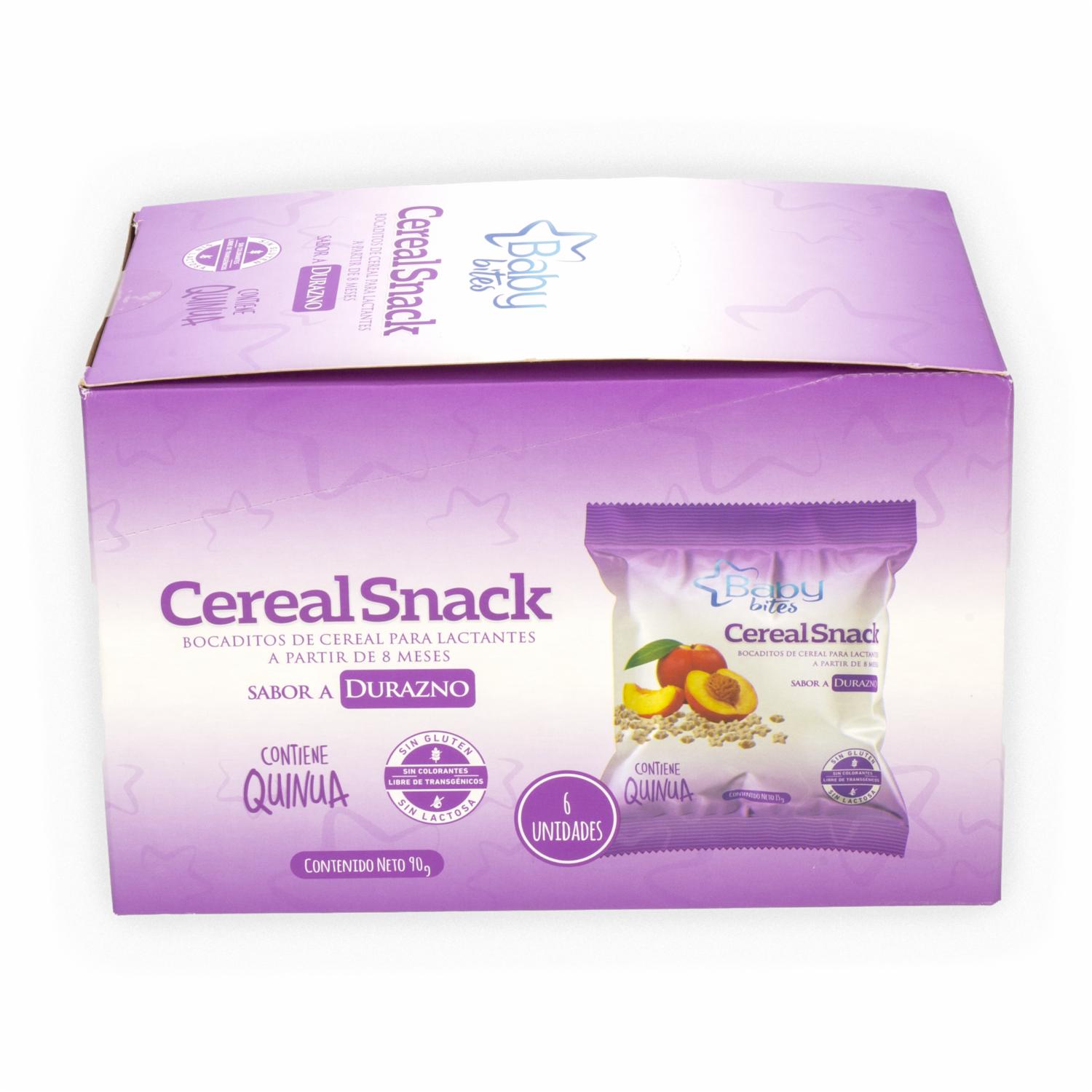 Cereal Snack Durazno BABY BITES Pack 6 X 15 G