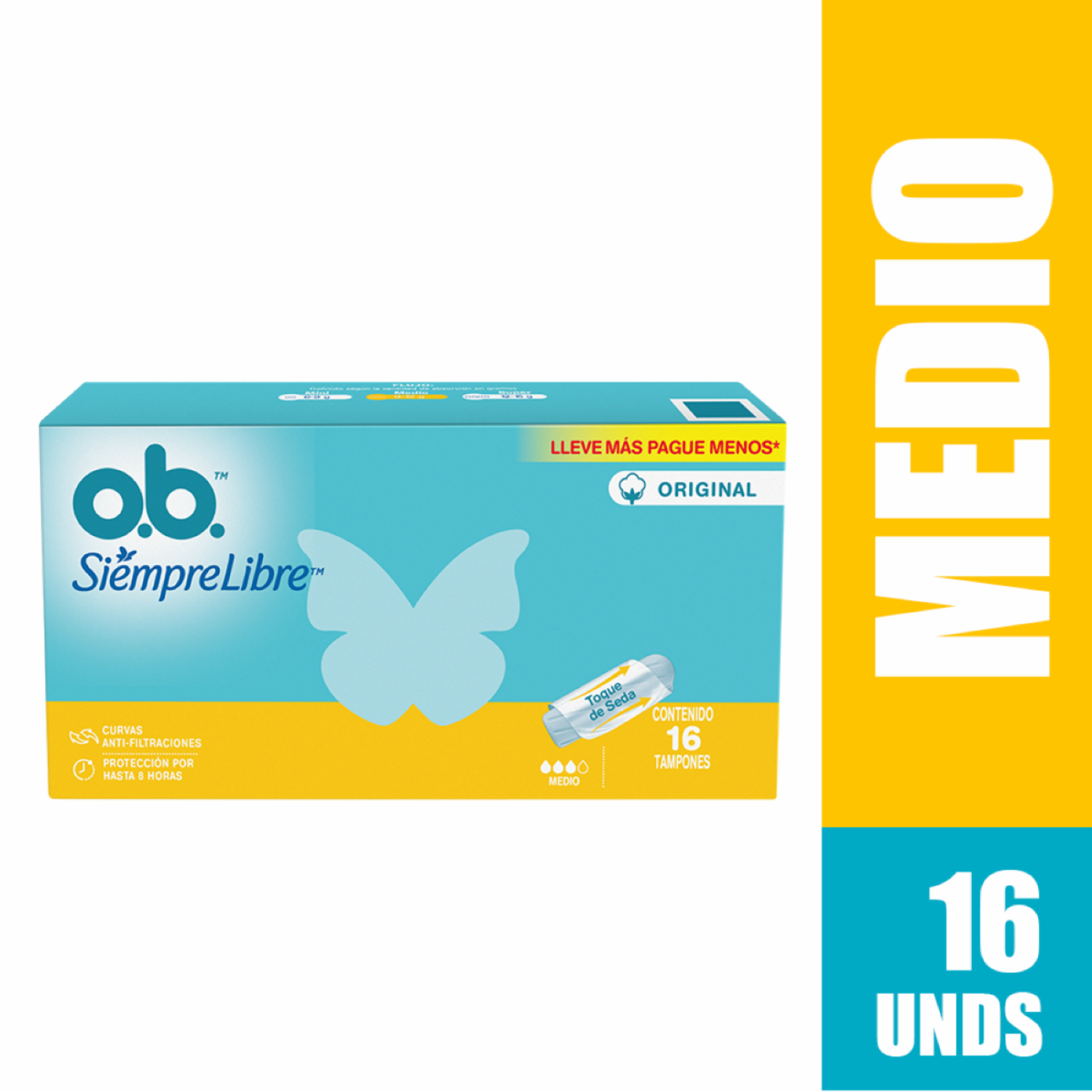 Tampón Original Medio O.B. 16 U