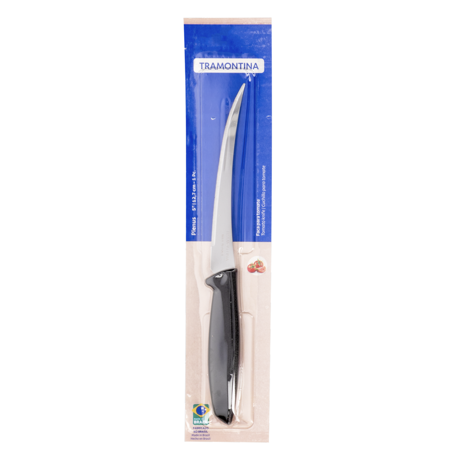 Cuchillo Plenus Para Tomates Numero 5 Negro TRAMONTINA Unidad