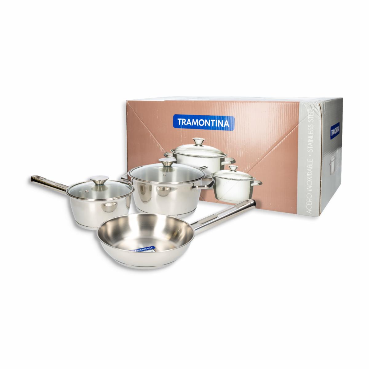 Set De Ollas Y Sartenes De Inducción Allegra TRAMONTINA 3 Piezas