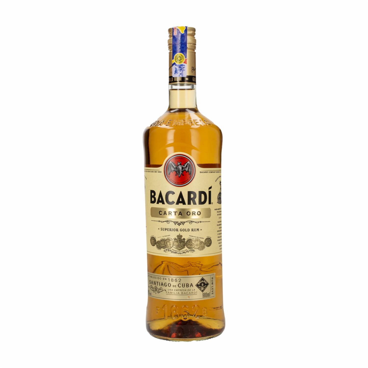 Ron Oro BacardÍ 980 Ml
