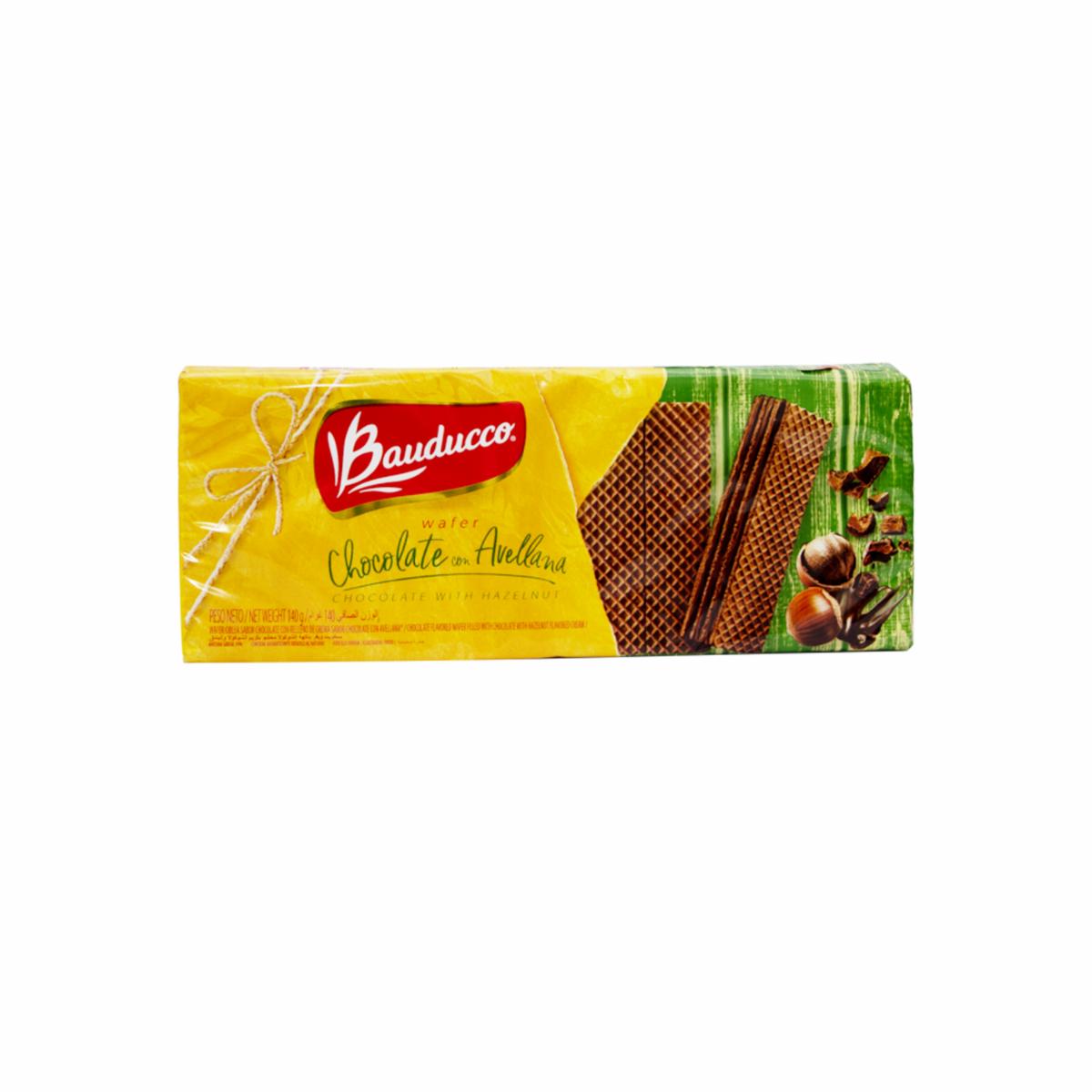 Galletas Dulces Wafer De Chocolate  Avellana BAUDUCCO 140 G