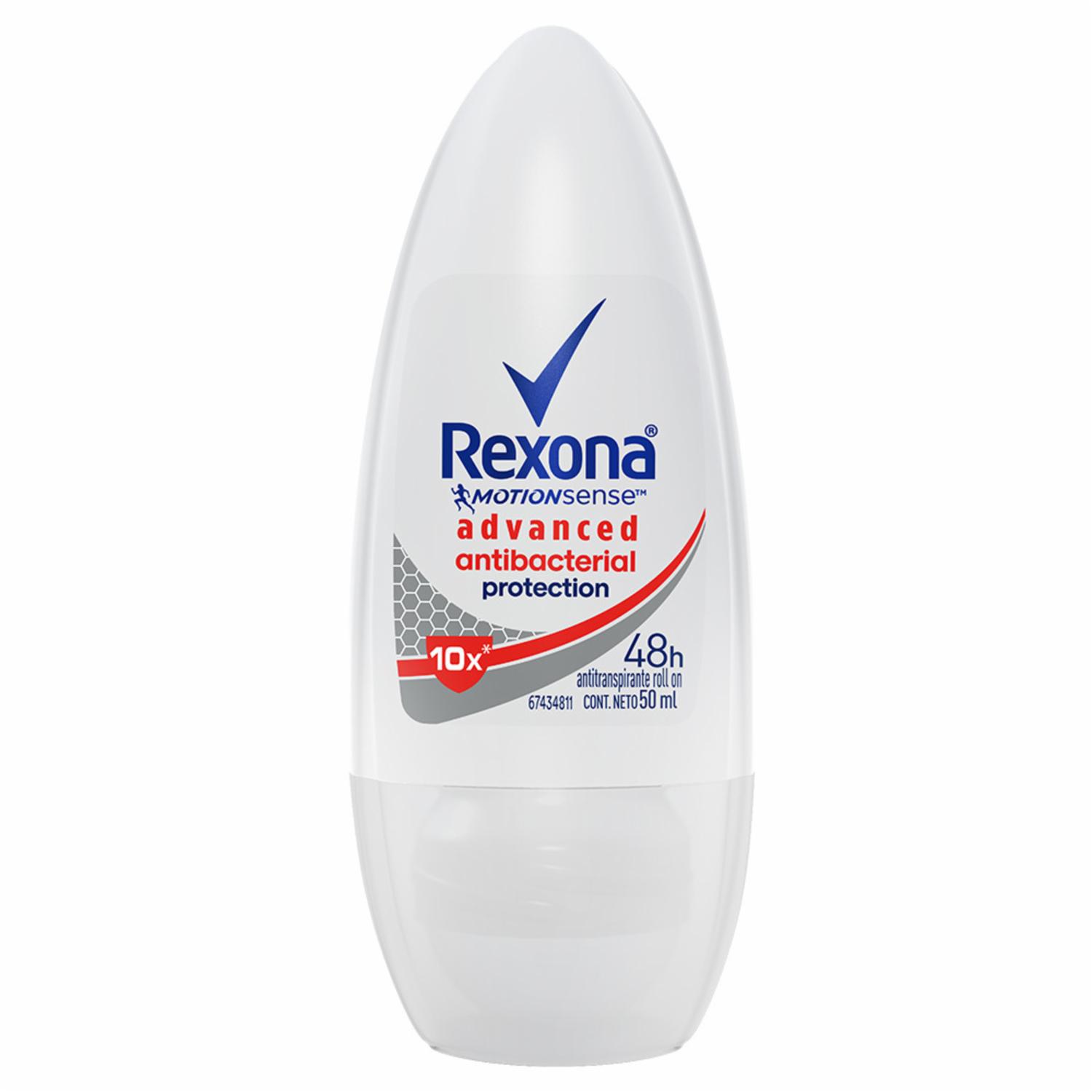 Desodorante En Roll On Protección Antibacterial REXONA 50 Ml
