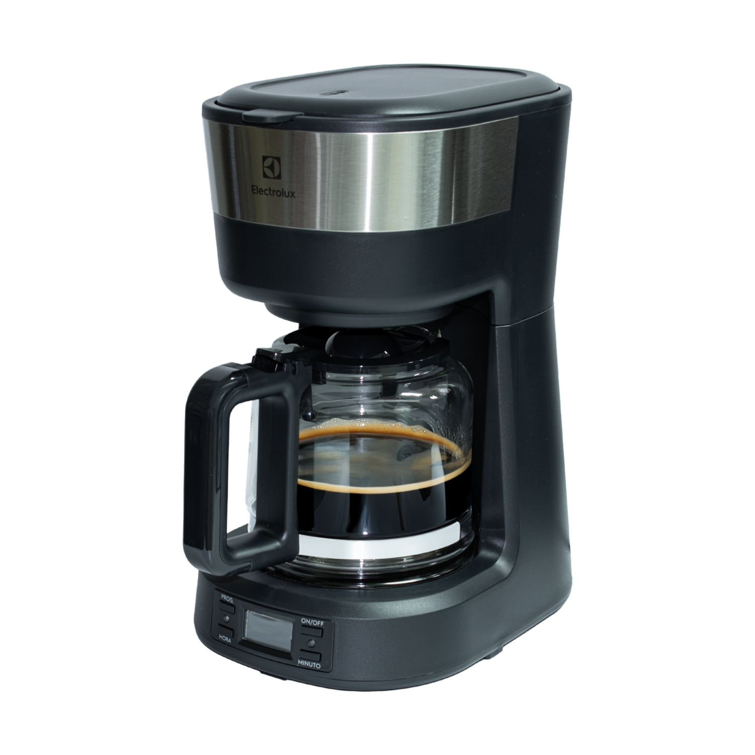 Cafetera Programable Cromada Con Negro ECM25 ELECTROLUX 30 Tazas