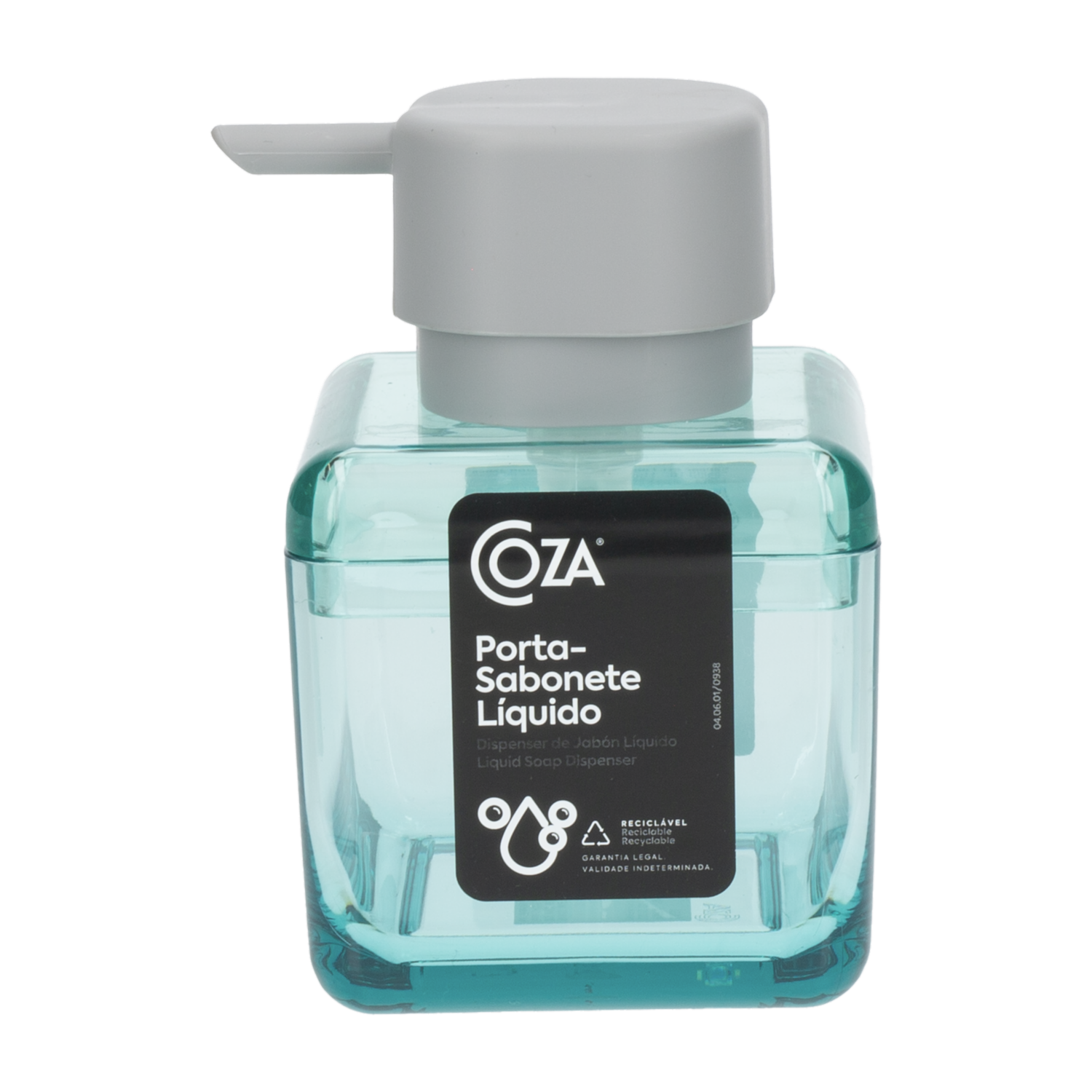 Dispensador De Jabón Liquido Color Verde Soft Cube COZA Unidad
