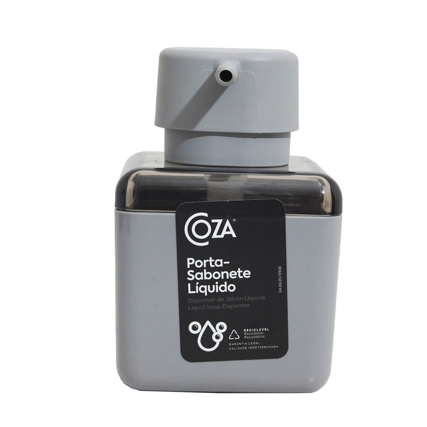 Dispensador De Jabón Líquido Color Gris COZA Unidad