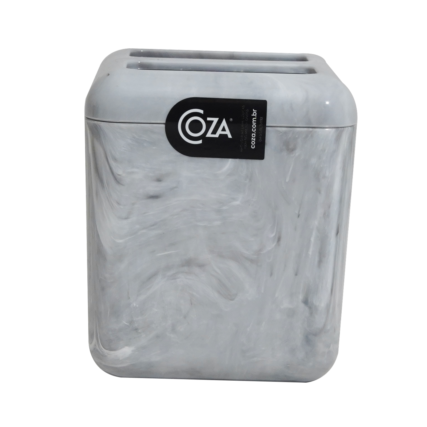 Porta Cepillos De Plástico Mármol Blanco COZA Unidad
