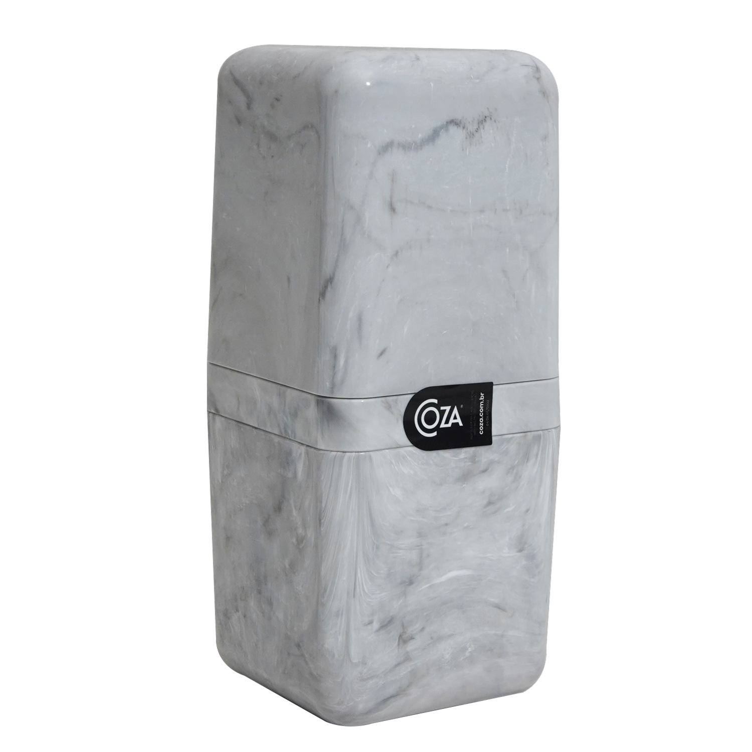 Porta Cepillos Plástico Con Tapa Mármol Blanco COZA Unidad