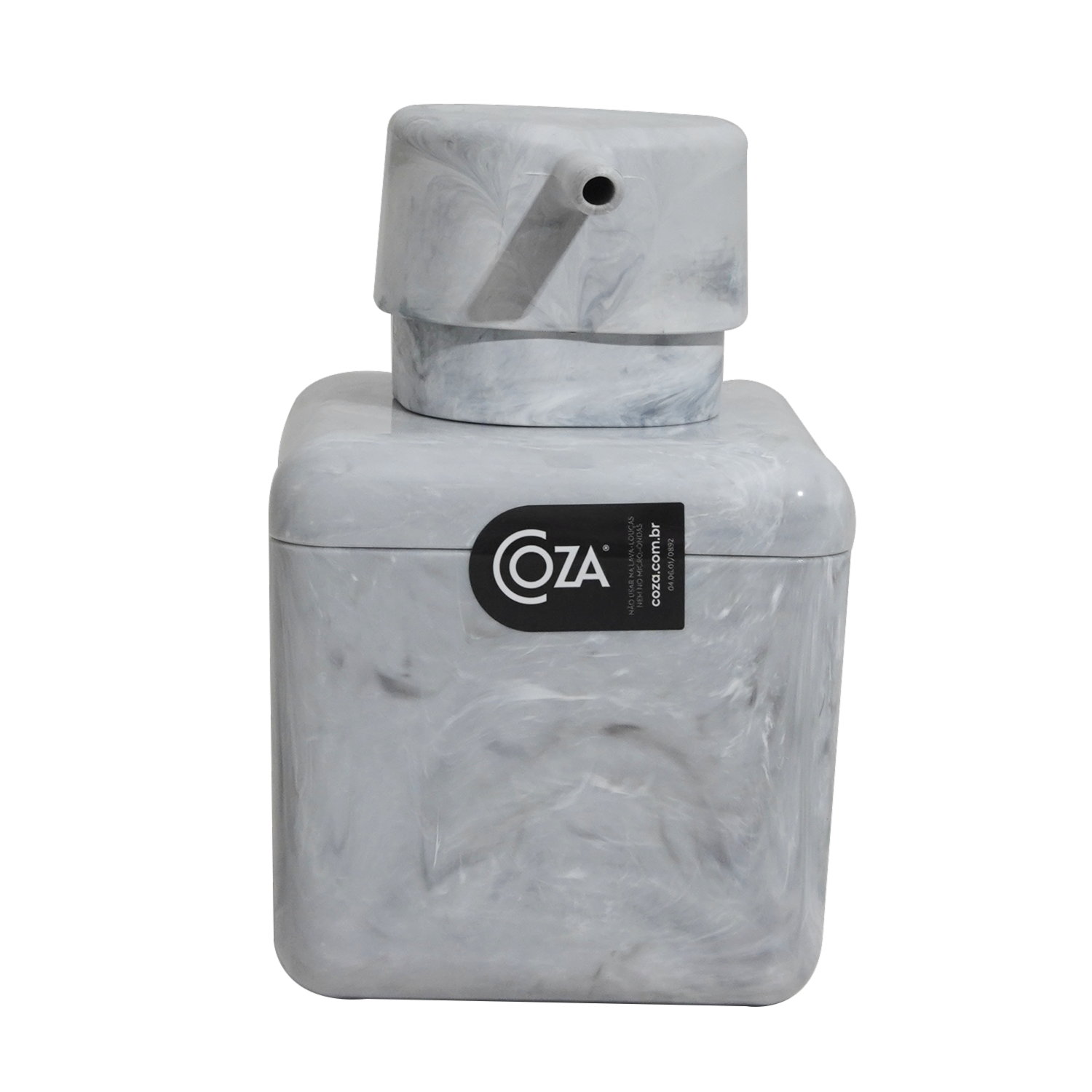 Dispensador De Jabón LÍquido Plástico Mármol Blanco COZA Unidad