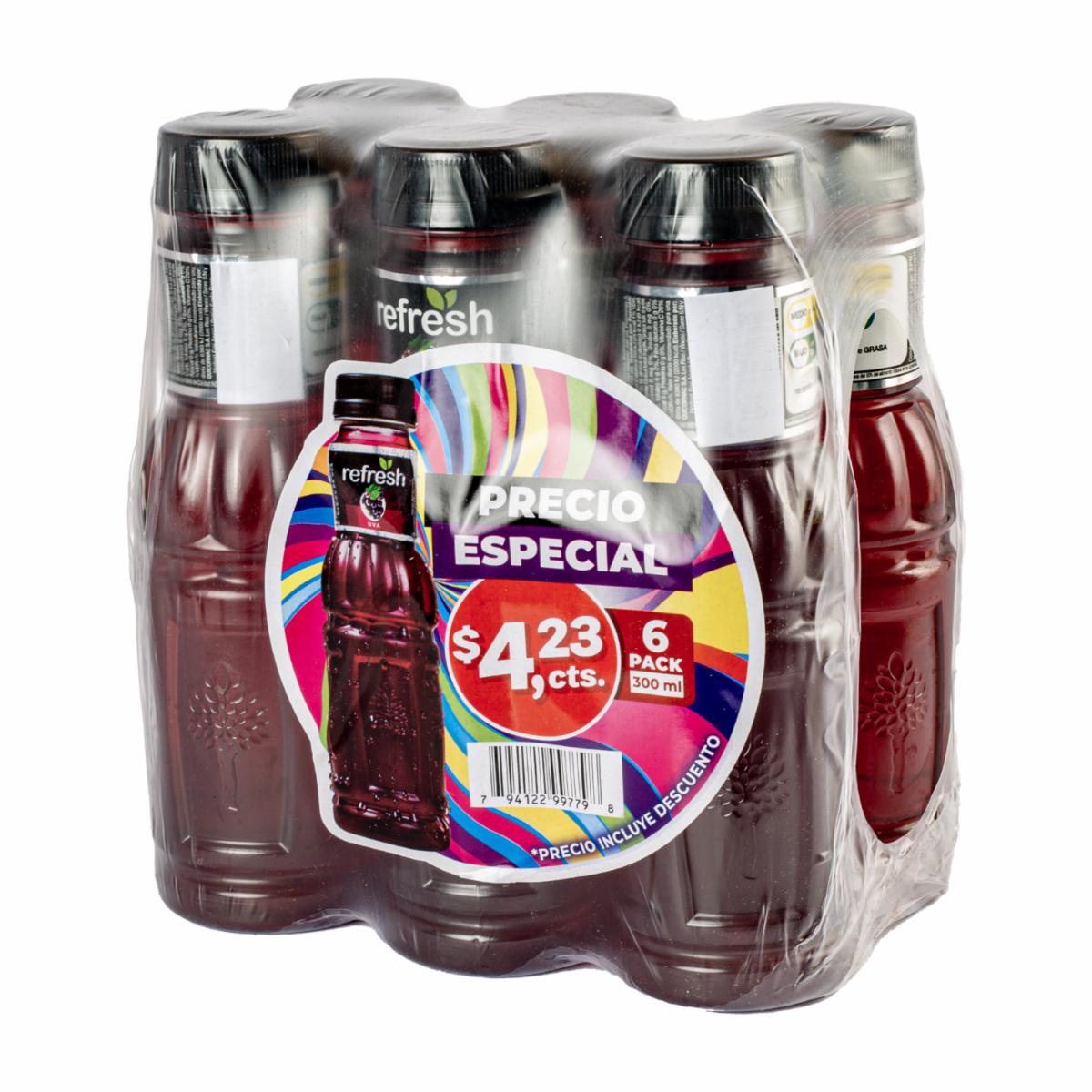 Bebida De Uva Pet Sixpack REFRESH 6 X 300 Ml