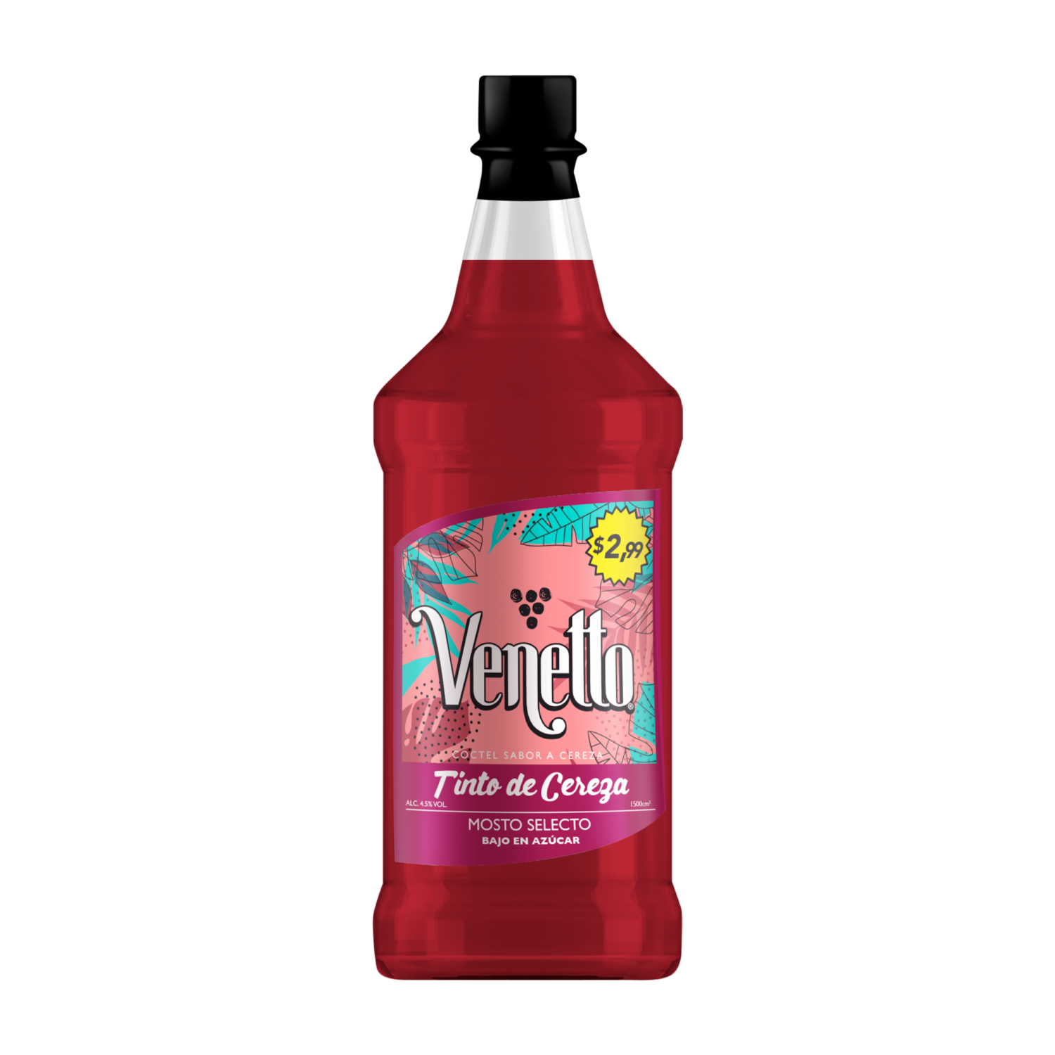 Coctel Sabor A Cereza Mosto Selecto VENETTO 1500 Ml