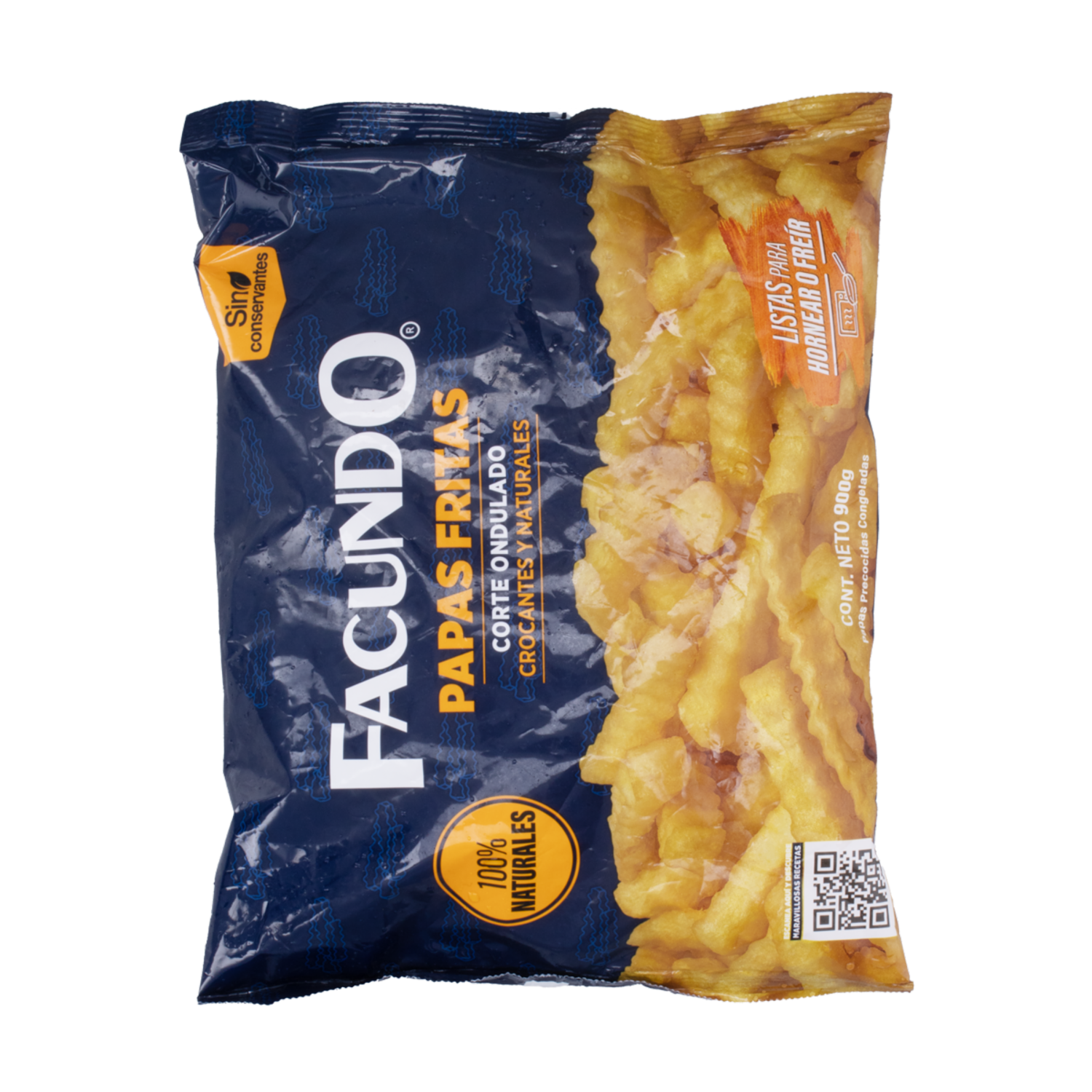 Papas Fritas Congeladas Fritas Rizadas FACUNDO 900 G
