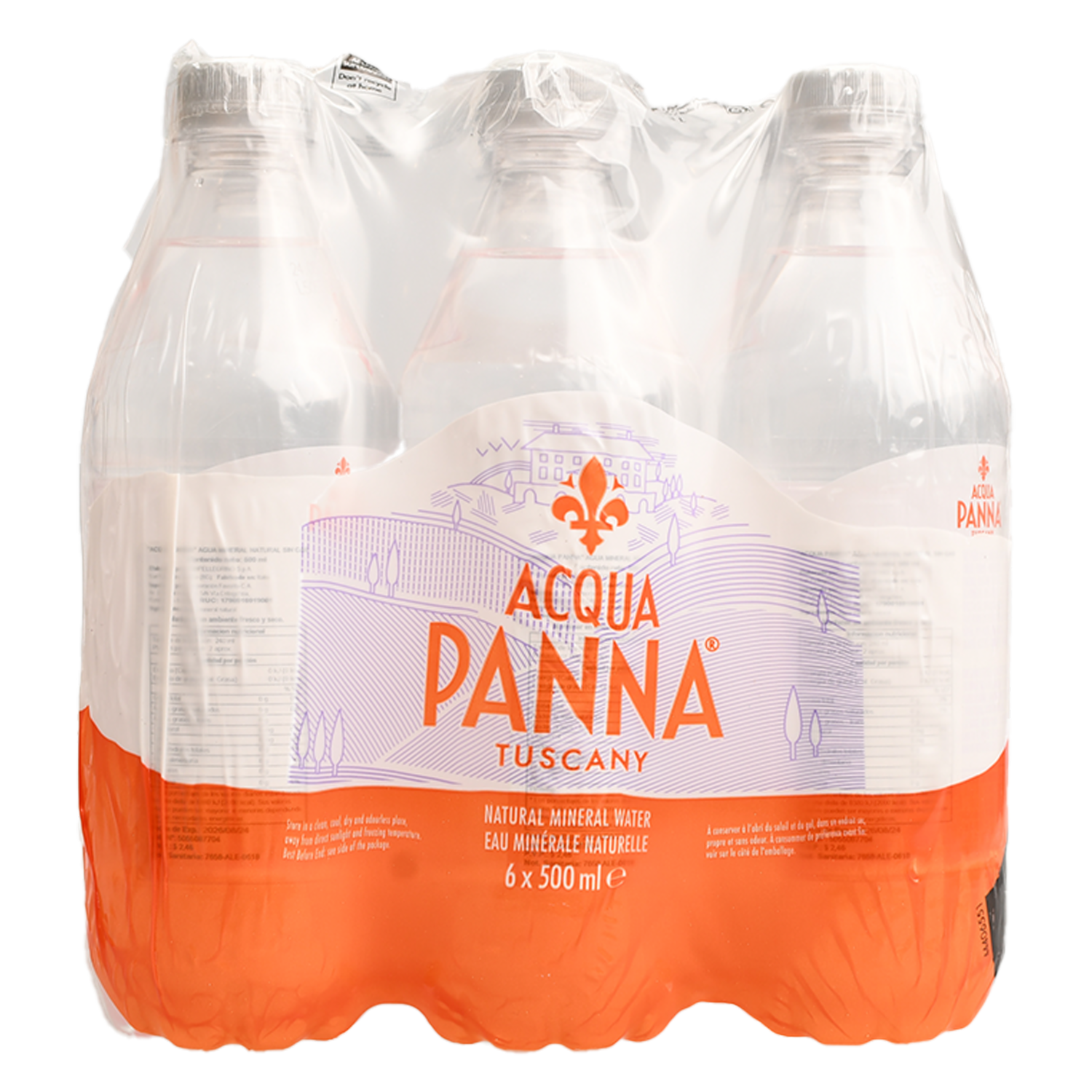 Agua Sin Gas 6 Pack ACQUA PANNA 6 X 500 Ml