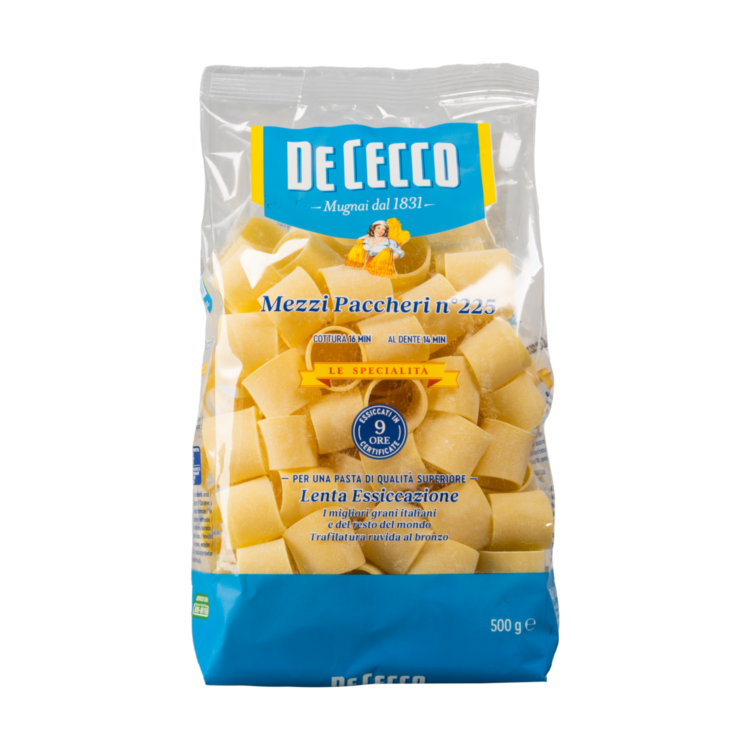 Pasta De Trigo Duro Mezzi Paccheri DE CECCO 500 g