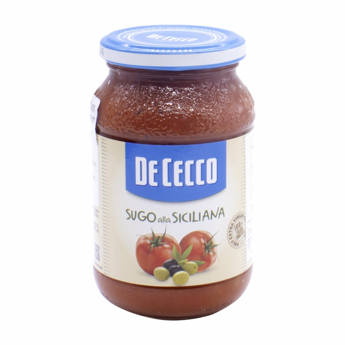 Salsa De Tomate Con Aceitunas Siciliana DE CECCO 400 g