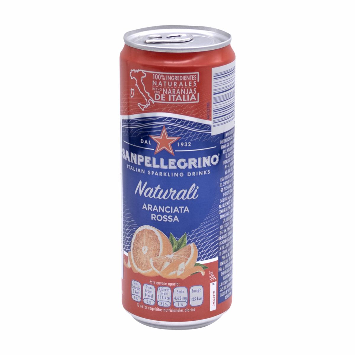 Bebida Carbonatada De Naranja Y Naranja Roja S.PELLEGRINO 330 Ml