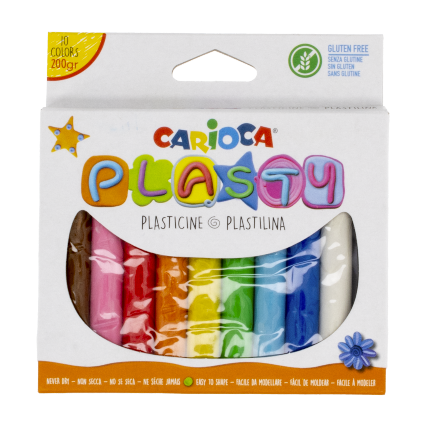 Plastilina Colores Surtidos CARIOCA 10 Uds X 200G