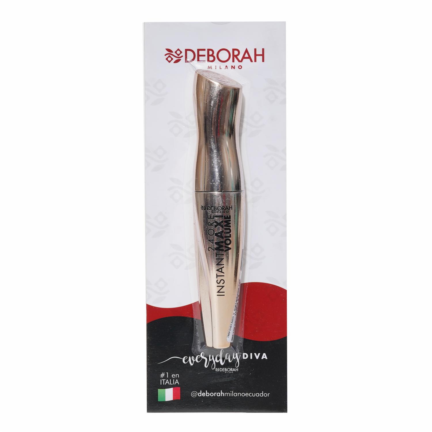 Máscara De Pestañas 24 Ore Instant Maxi Vol Color Negro DEBORAH MILANO 12 Ml
