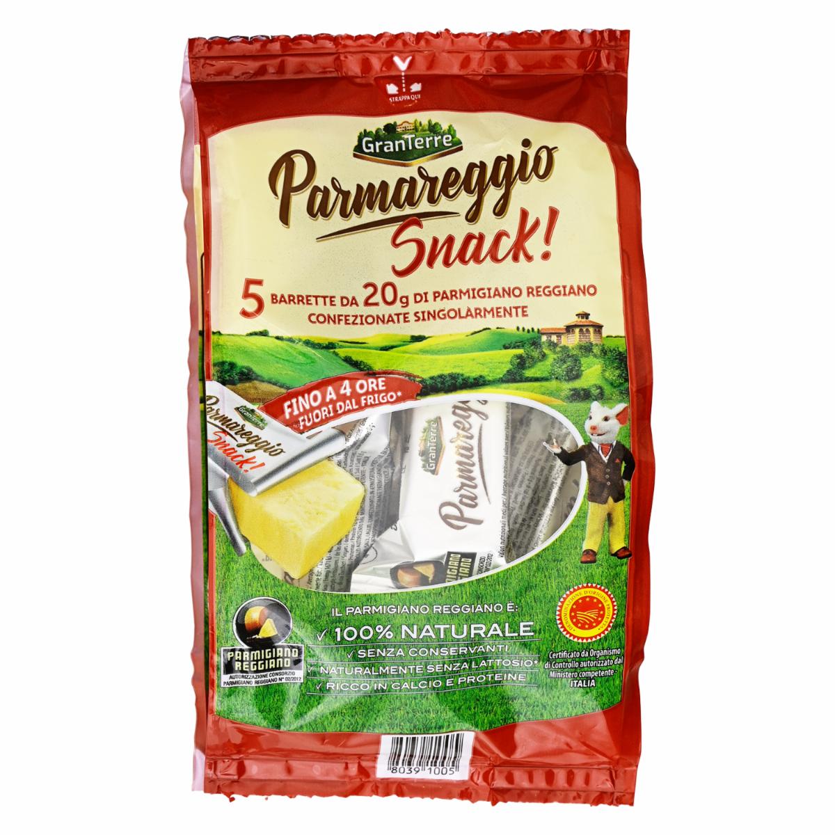 Queso Snack Snack PARMAREGGIO 5 X 20 G