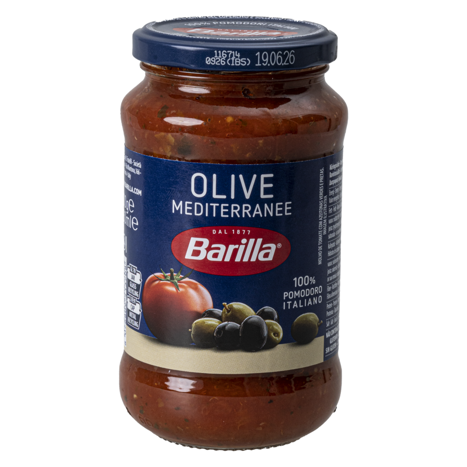 Salsa Tomate Y Aceitunas BARILLA Frasco