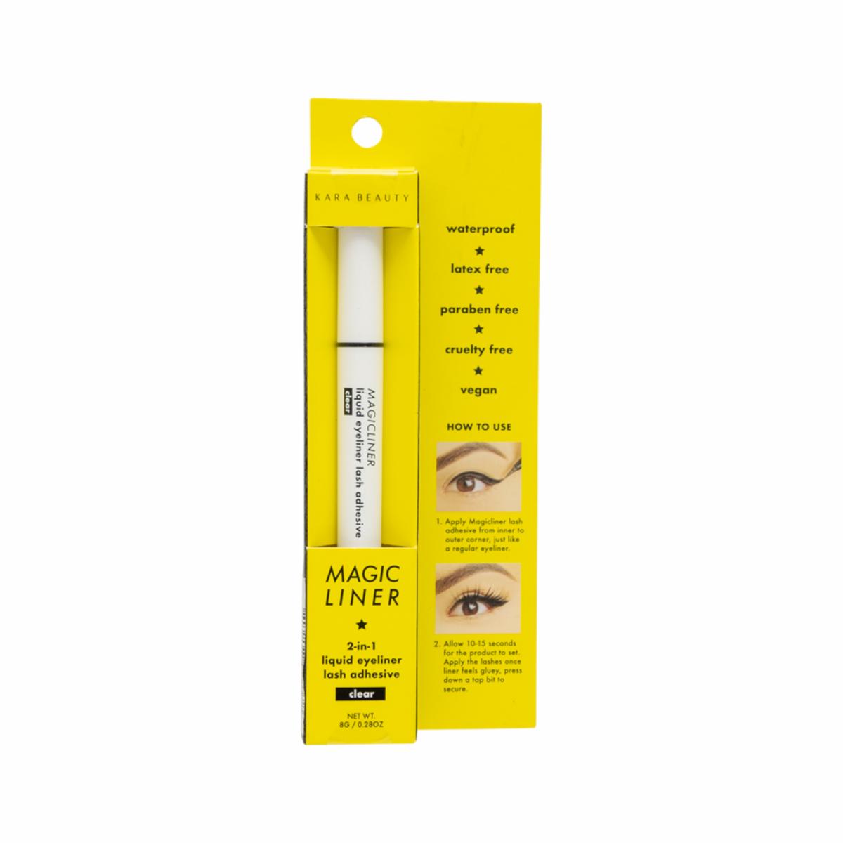 Delineador De Ojos Magicliner 2 In 1 Liquid Eyeliner Lash Adhesive – Clear KARA BEAUTY 8 G