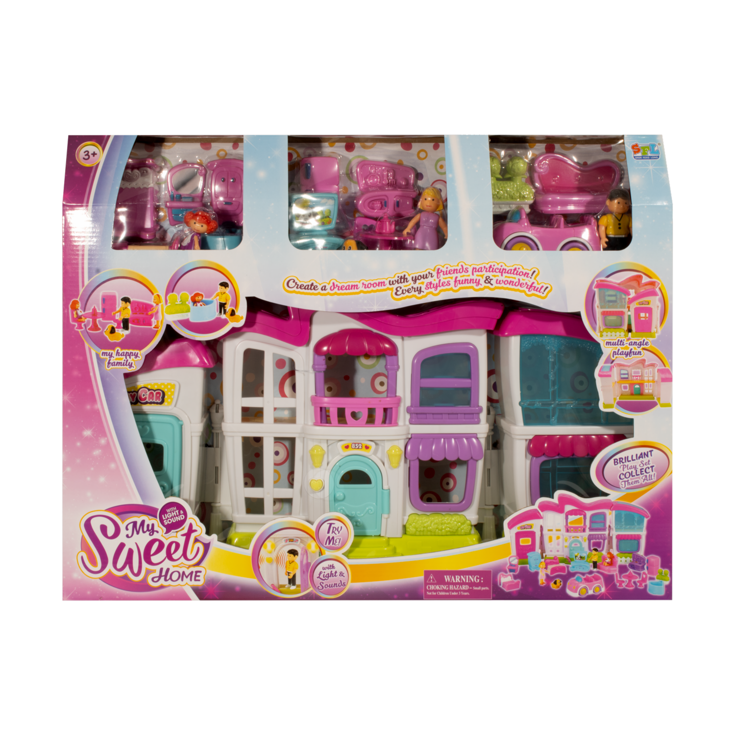 Casa De Muñecas Con Sonido MY SWEET HOME Incluye Accesorios
