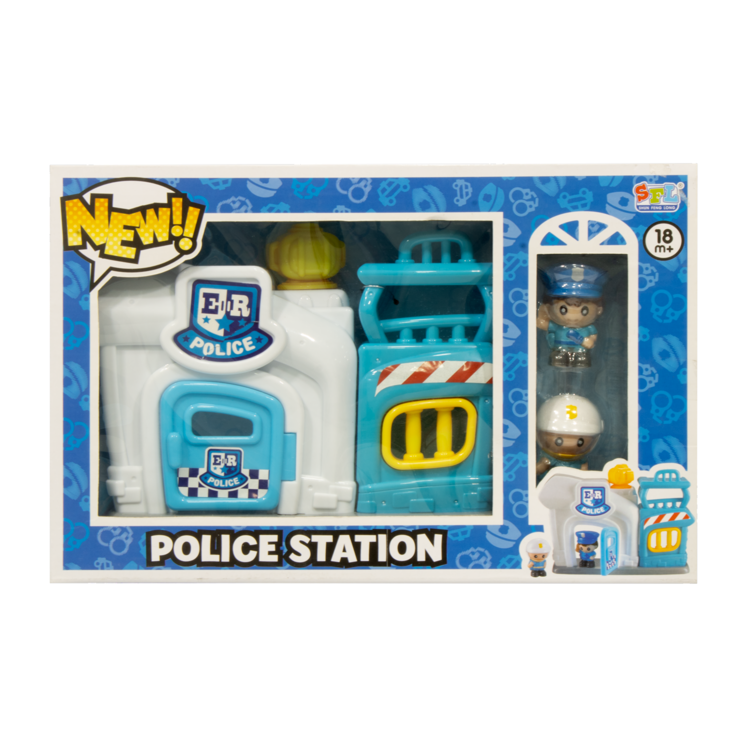 Juego Estación De Policía SFL Incluye Figura