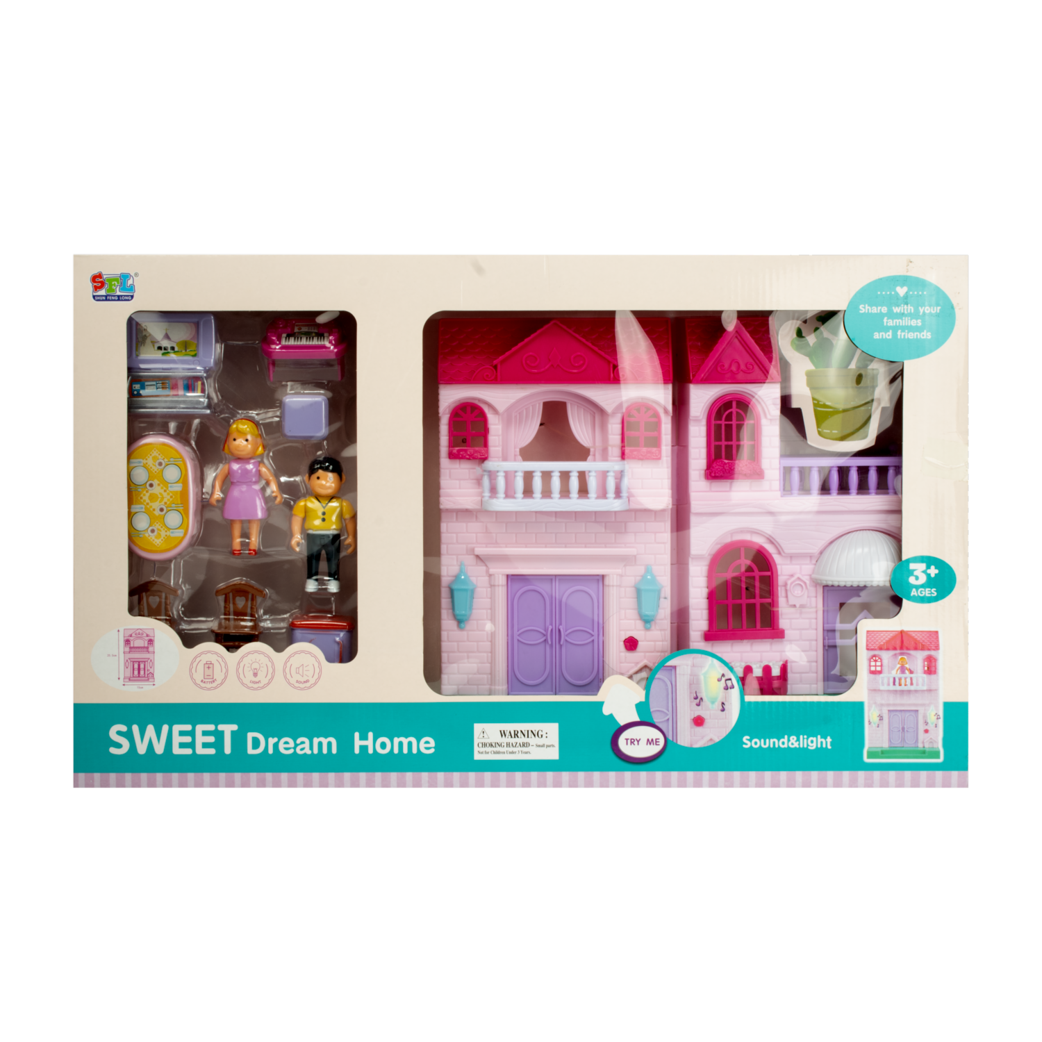 Casa De Muñecas Dulce Sueños SFL Incluye Accesorios