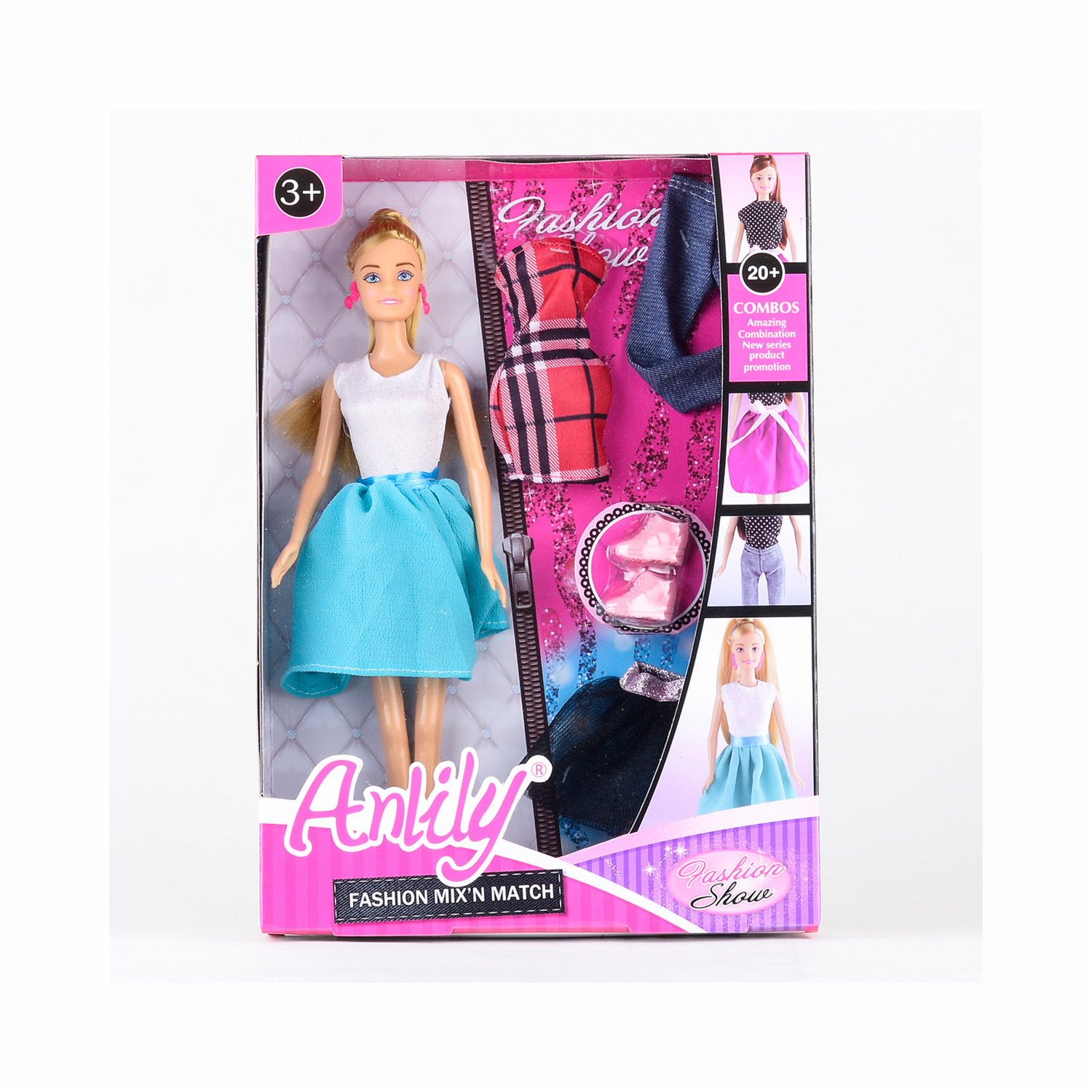 Muñeca Tipo Barbie ANLILY Incluye Accesorios