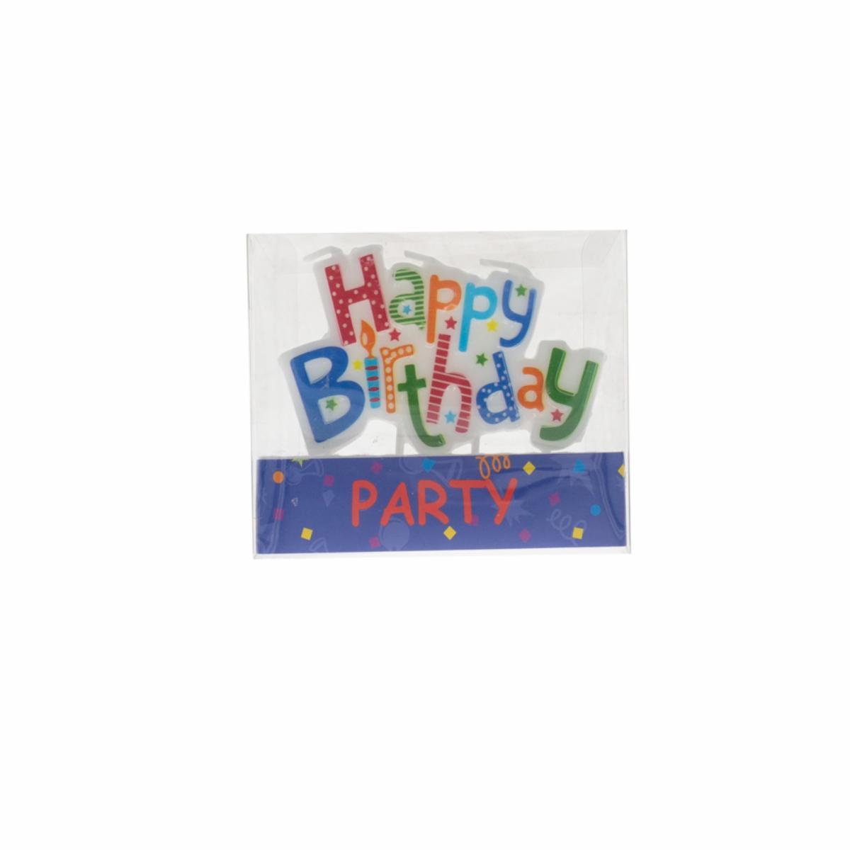 Vela Logo Happy Birthday PARTY Unidad
