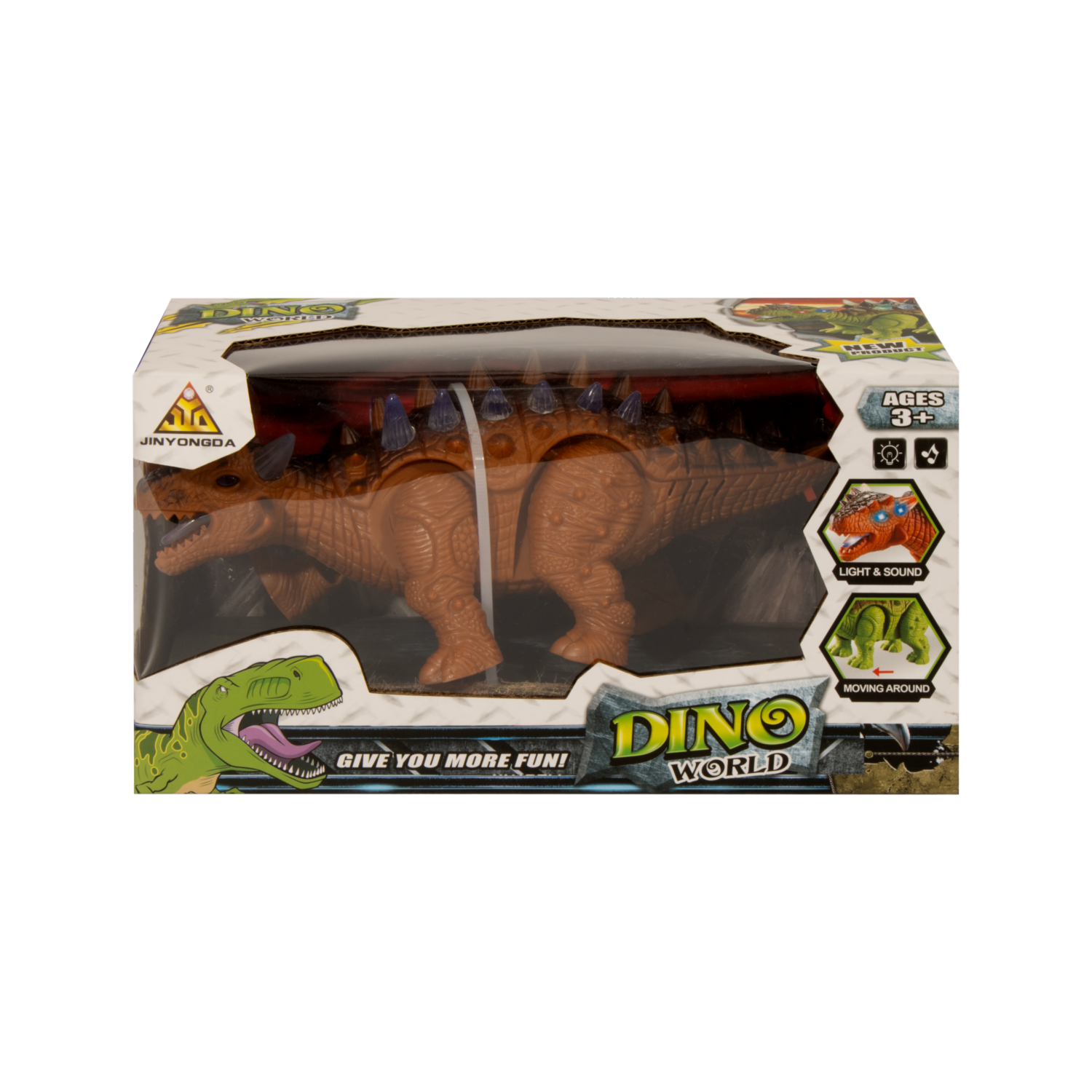 Dinosaurio Con Luz Y Sonido KJG Usa Pilas AAA x 3