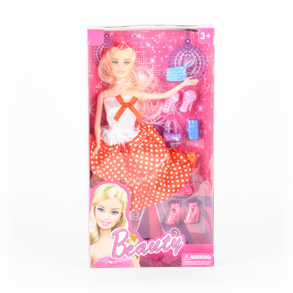Muñeca Tipo Barbie BEAUTY Incluye Accesorios Supermaxi