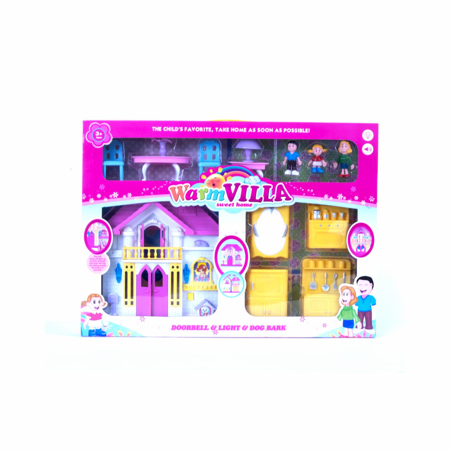 Casa De Muñecas Dulce Hogar WARM VILLA Incluye Accesorios
