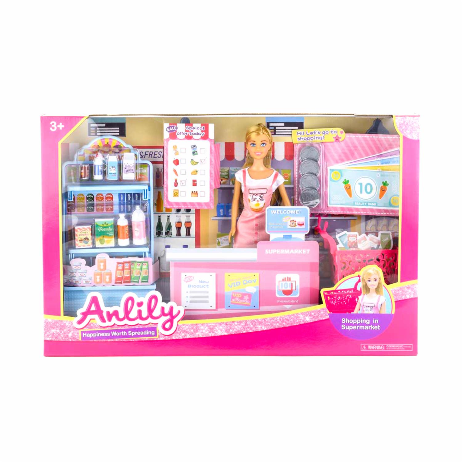 Set Muñeca Con Supermercado ANLILY Incluye Accesorios