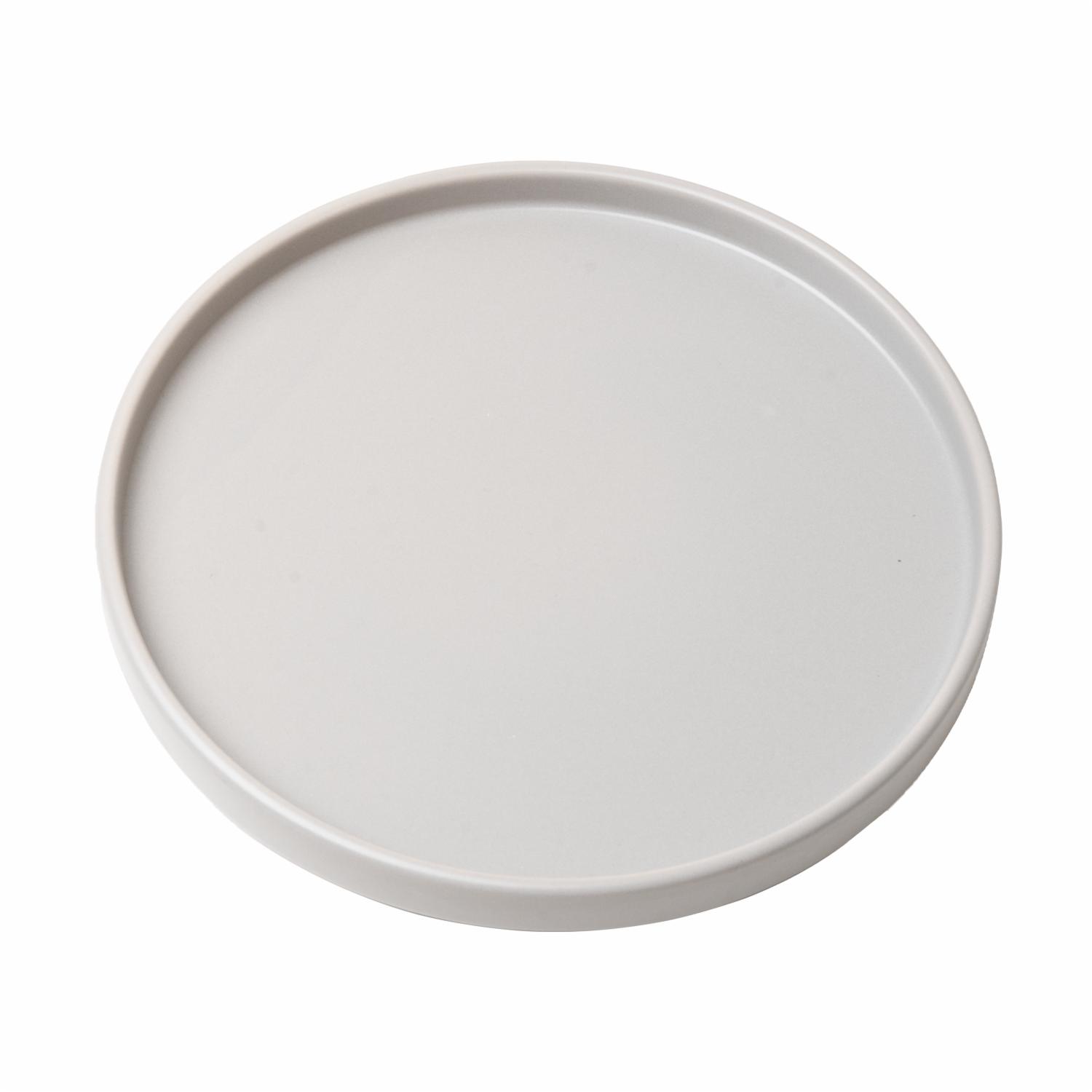 Plato Postre Gris Claro Mate KERAMIKA 21 Cm