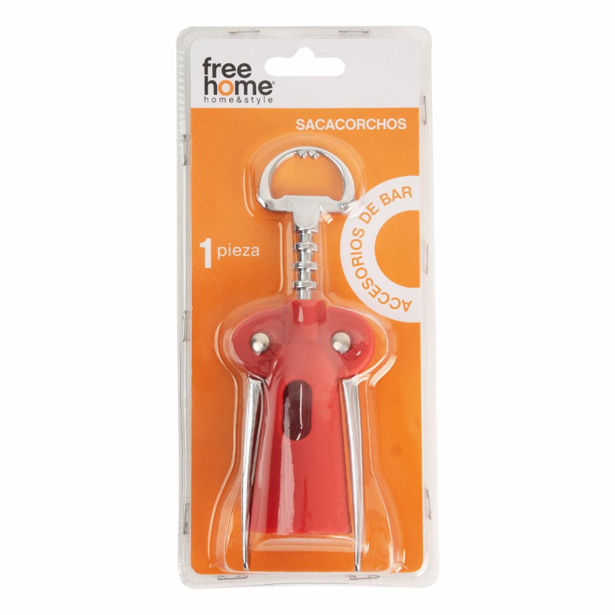 Sacacorchos Con Alas Rojo FREE HOME 16 Cm