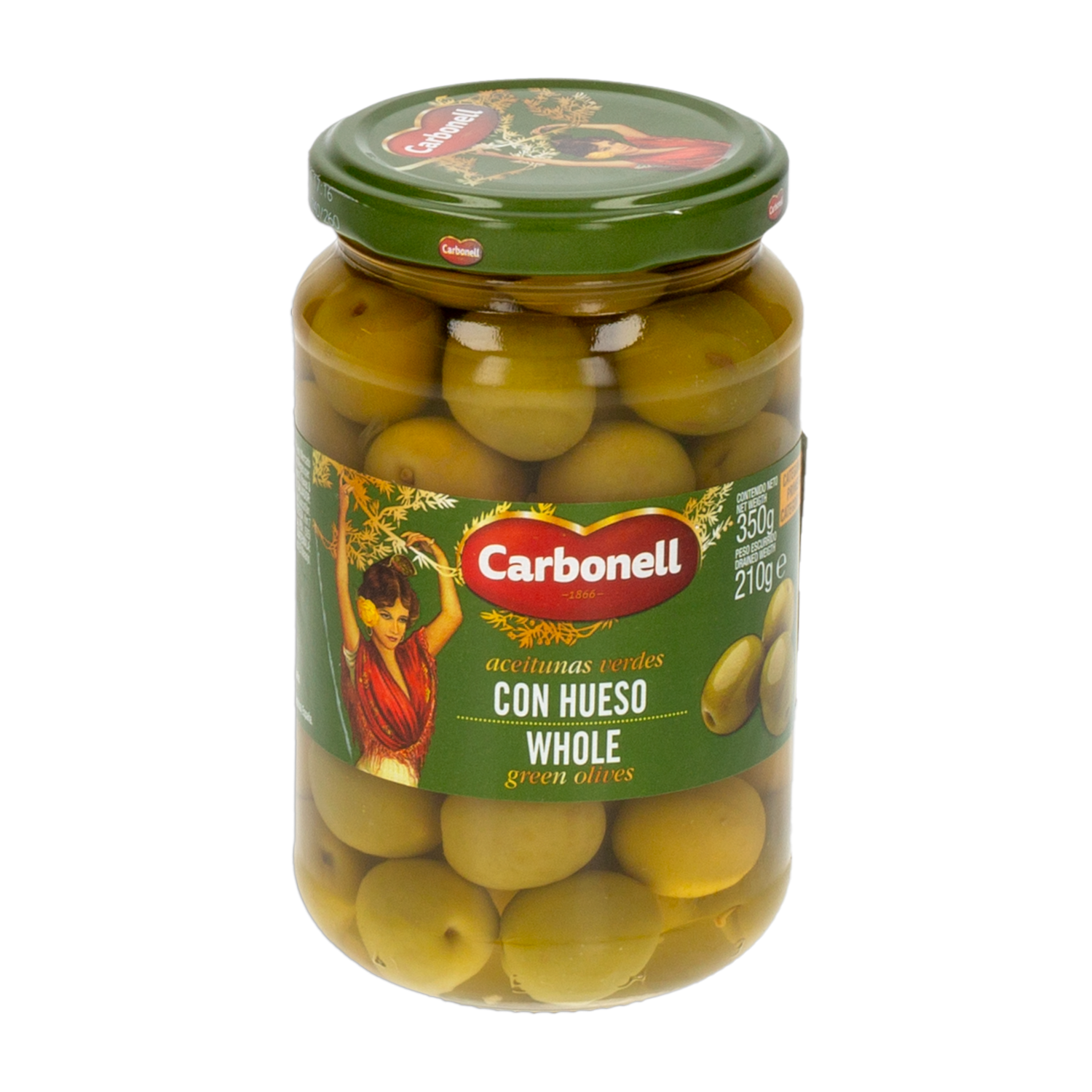 Aceitunas Verdes Con Hueso CARBONELL 350 G