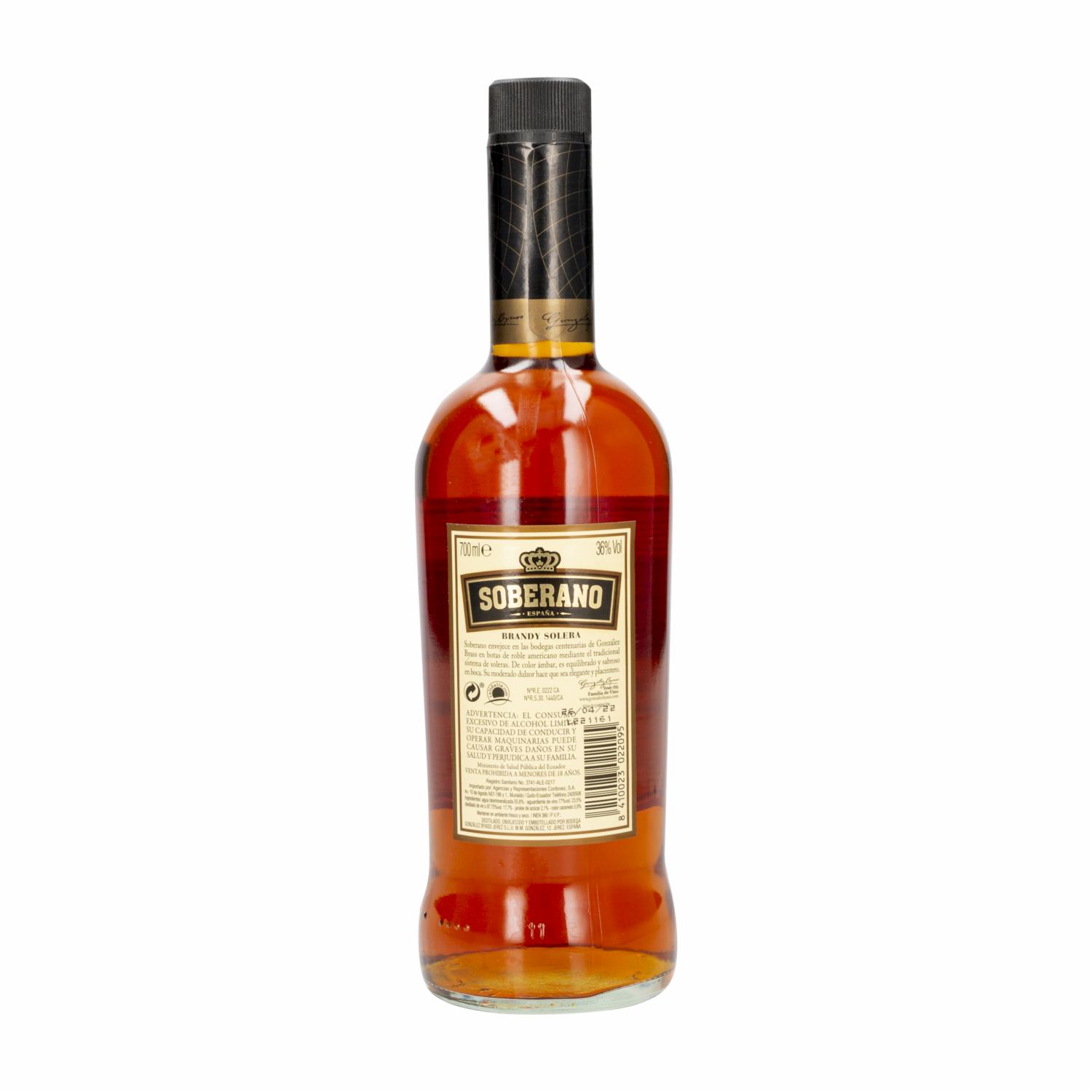 Brandy Solera Soberano 700 Ml