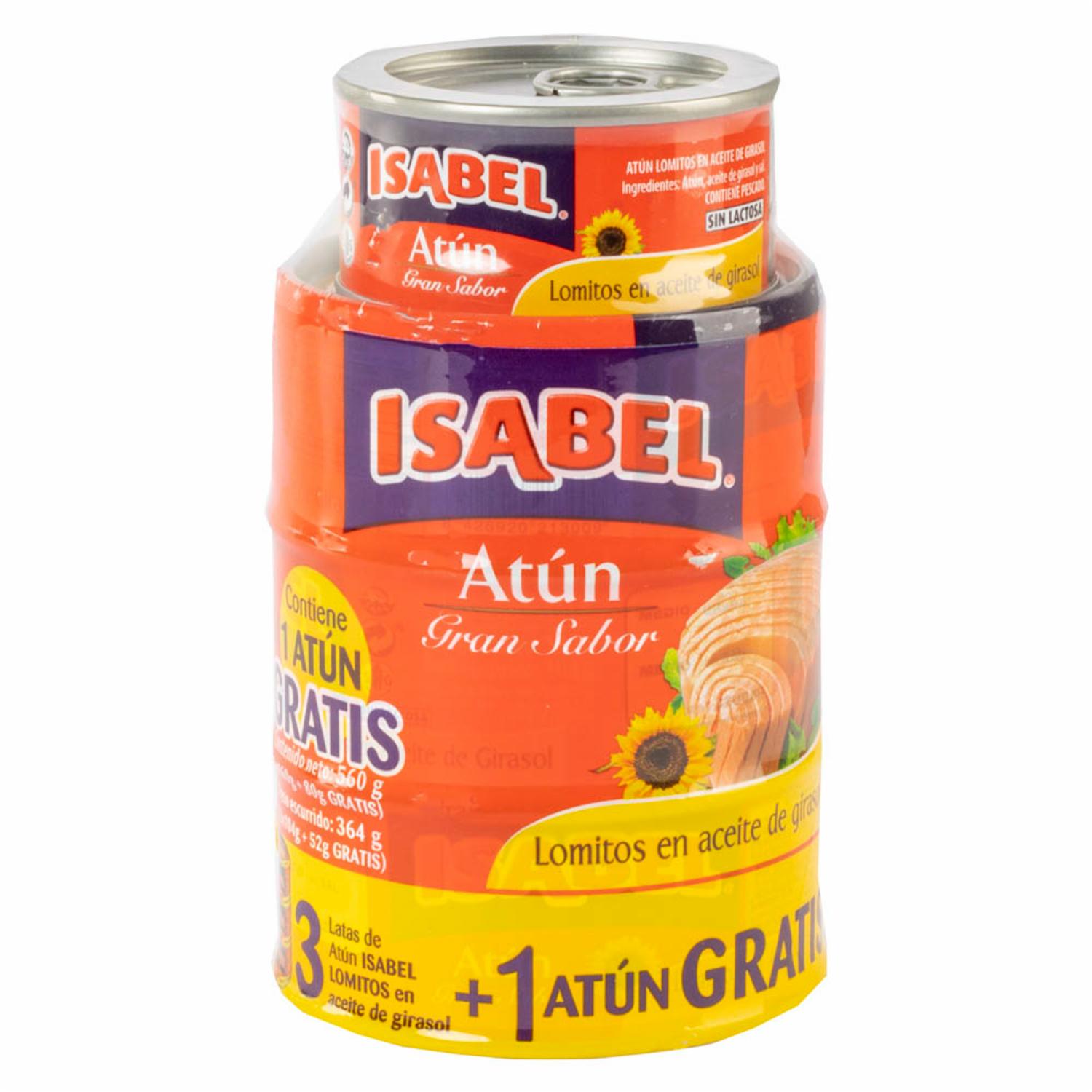 Pack De Atún En Aceite De Girasol ISABEL 4 X 140 Gr