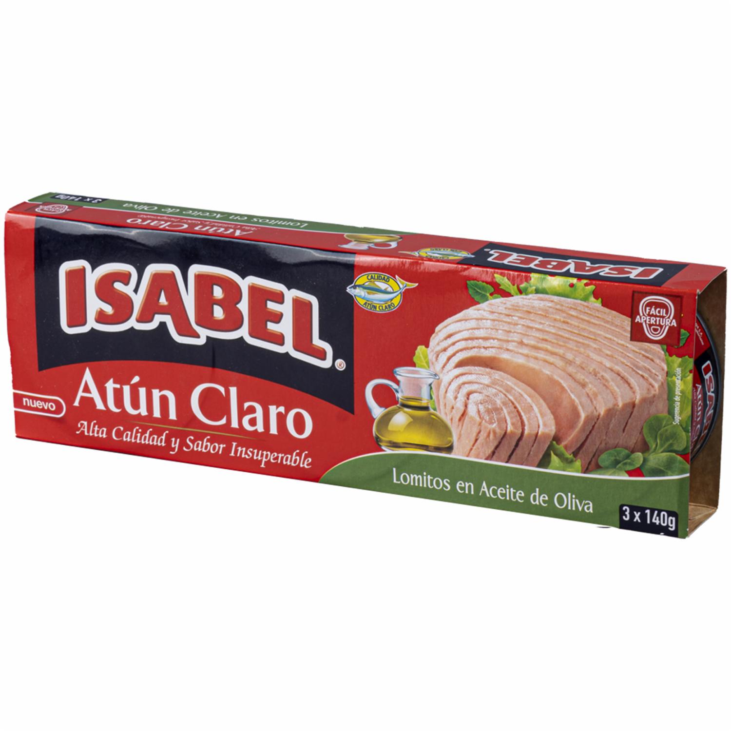 Atún Claro Lomitos En Aceite De Oliva ISABEL 3 X 140 G